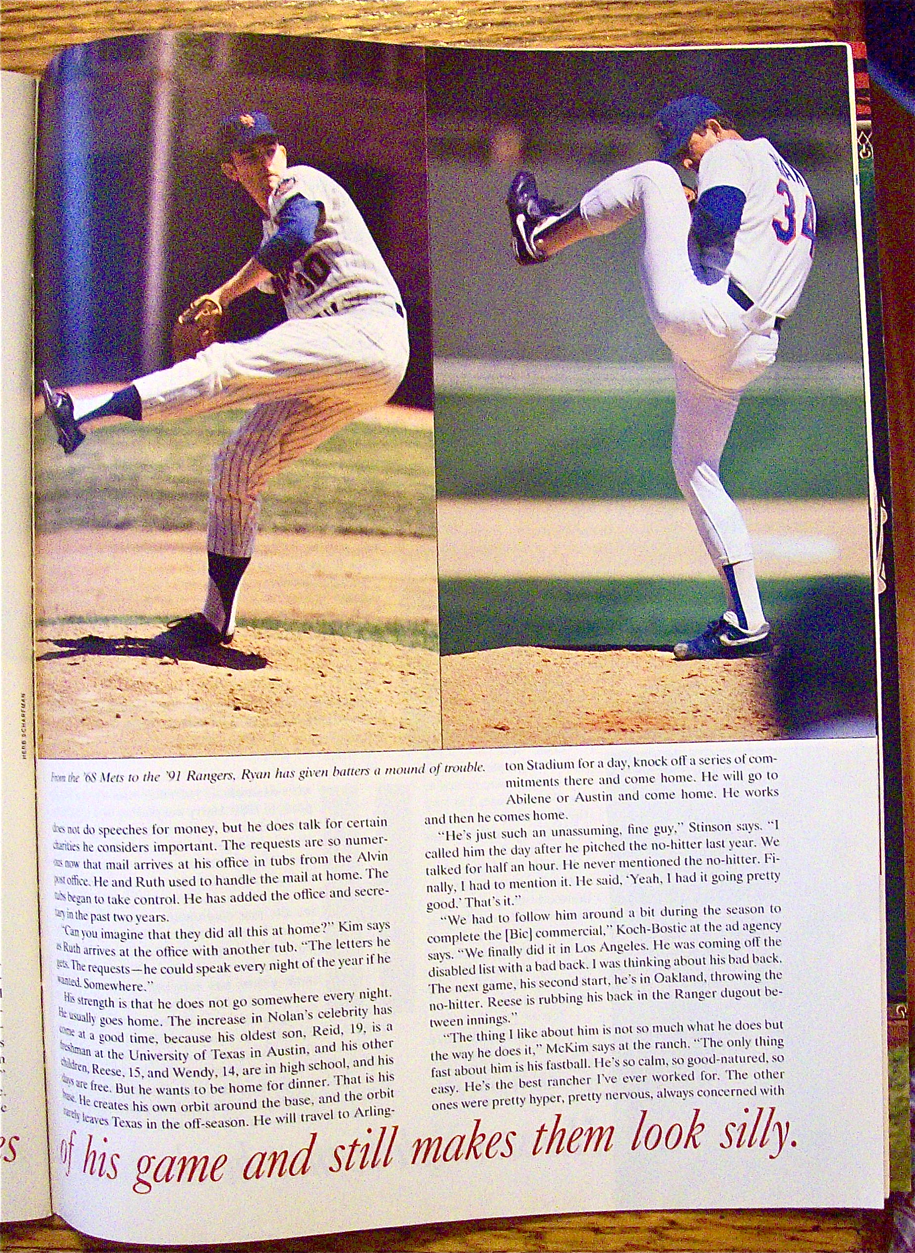 Sports Illustrated Magazine April 15, 1991 Nolan Ryan