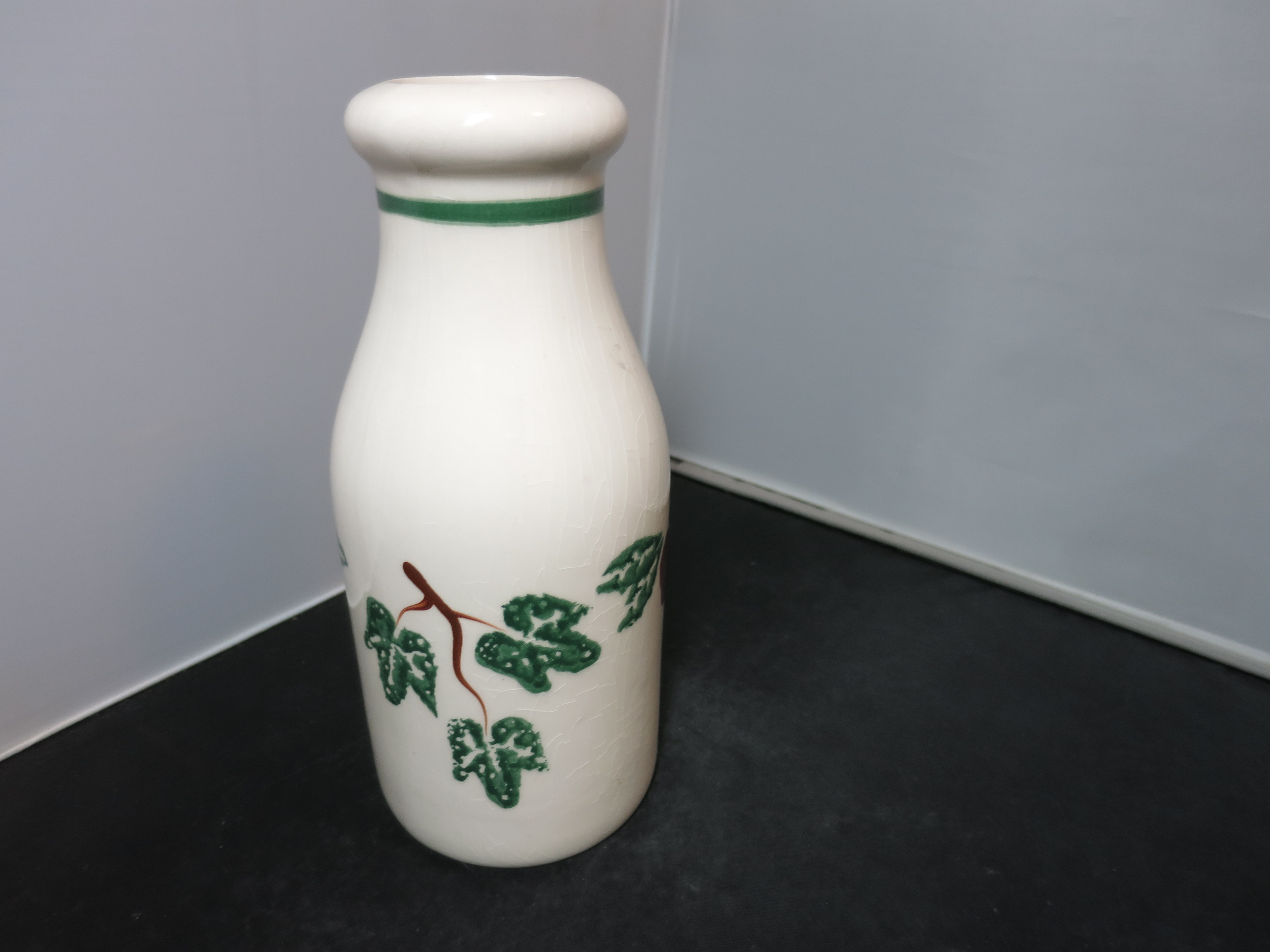 Crock Shop Milk Bottle Jug Apple Ivy Santa Ana CA