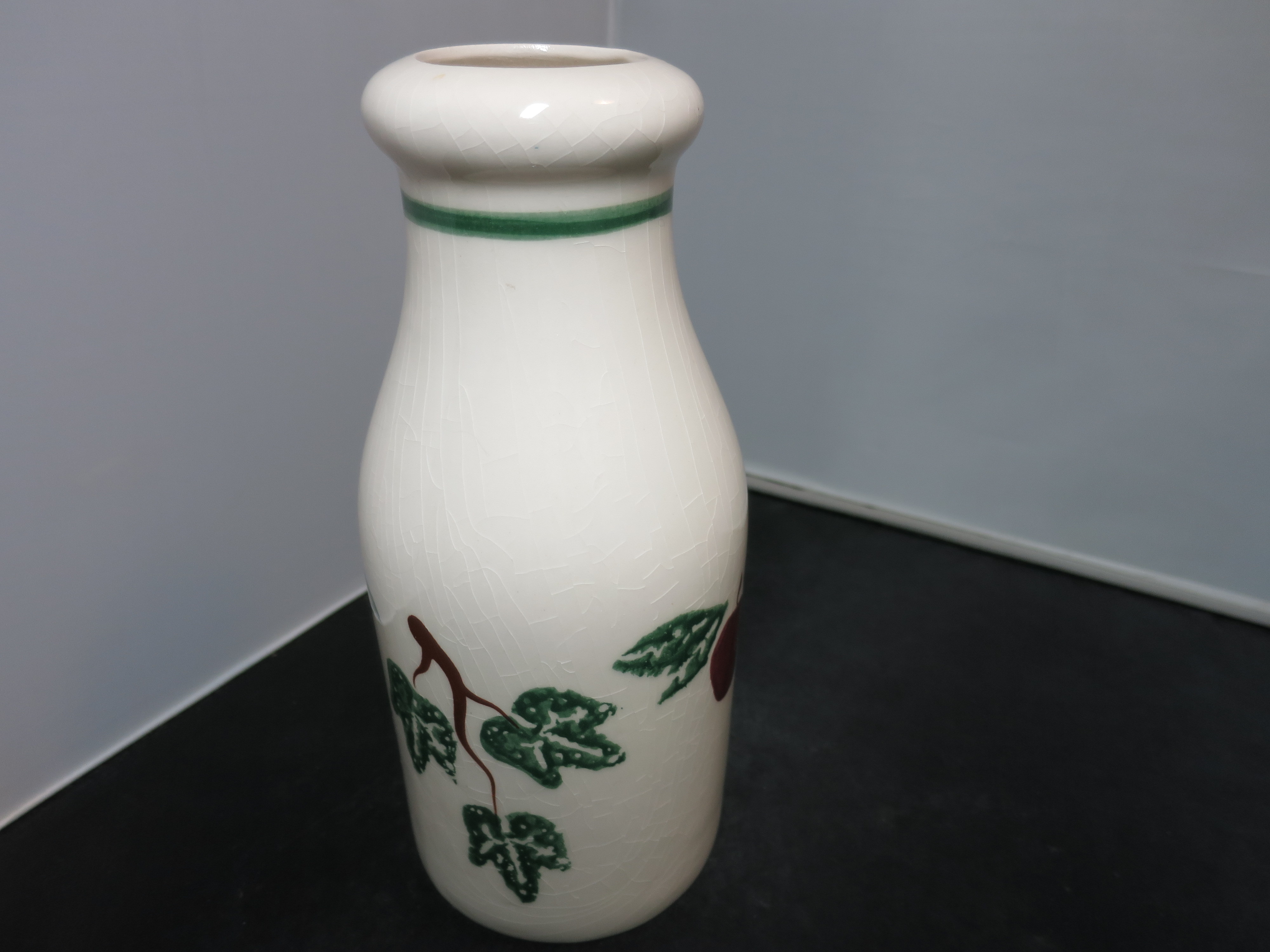 Crock Shop Milk Bottle Jug Apple Ivy Santa Ana CA