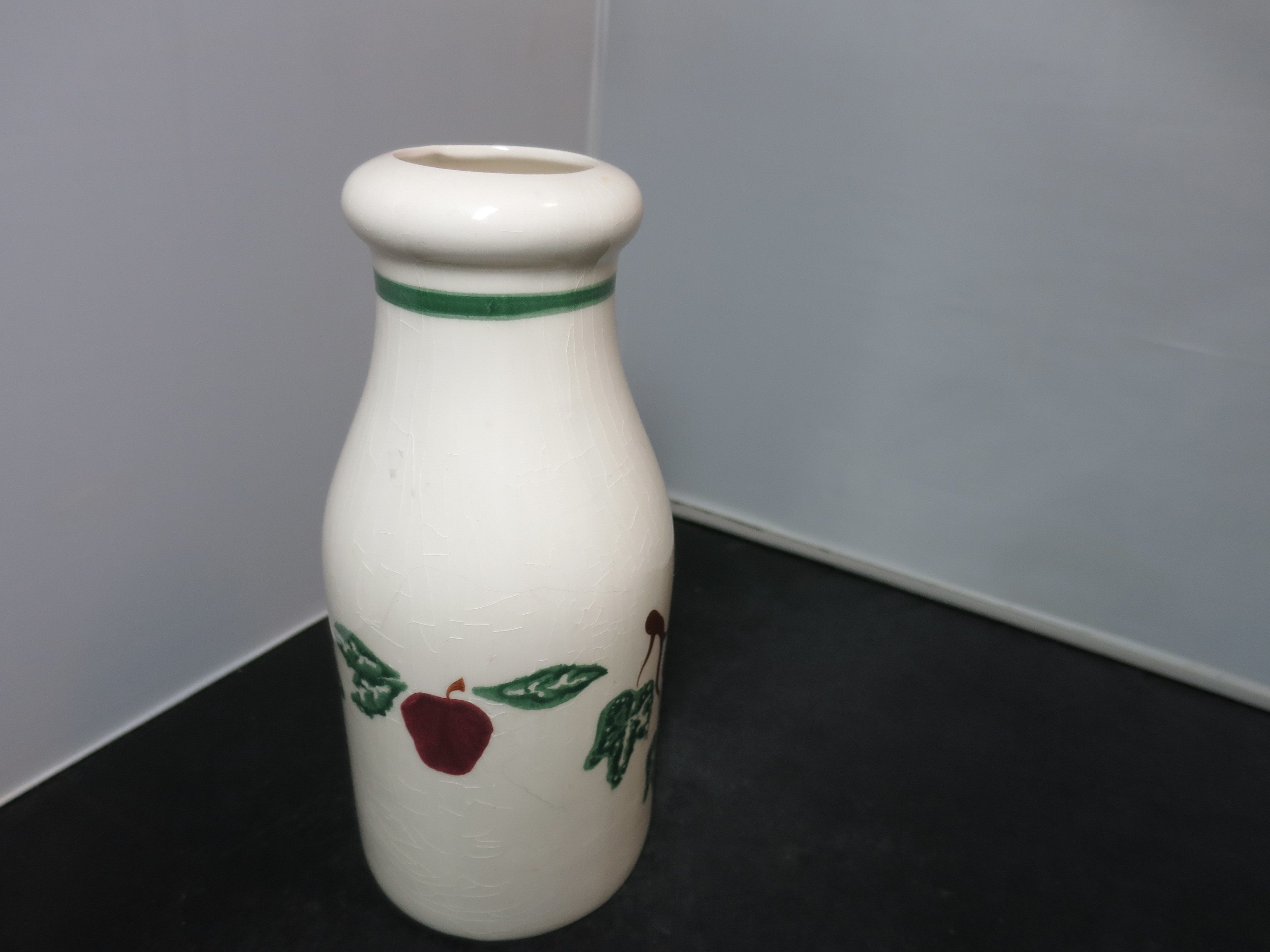 Crock Shop Milk Bottle Jug Apple Ivy Santa Ana CA