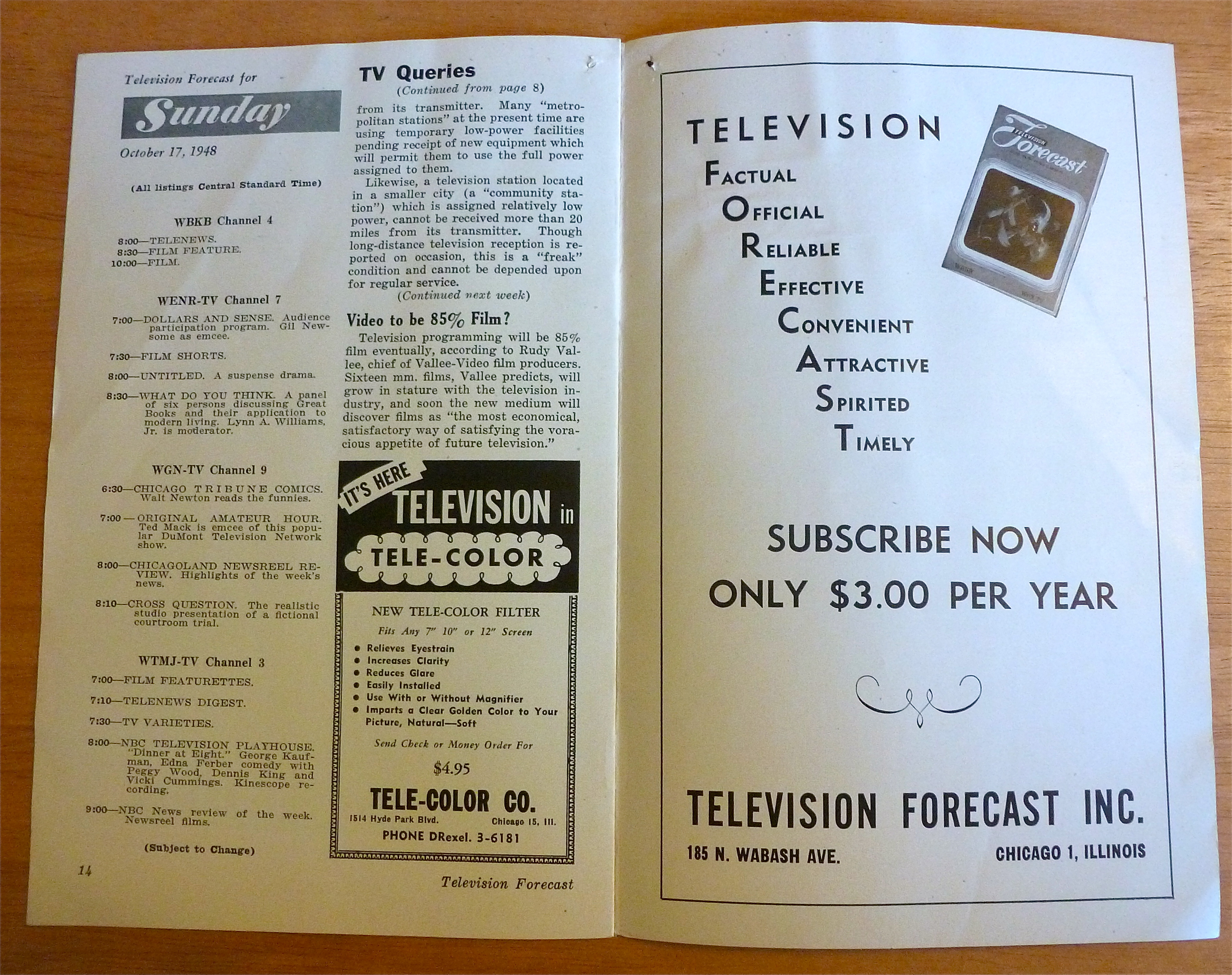 1948 Chicago Television Forecast Vol.1-#23 Johnny Hill