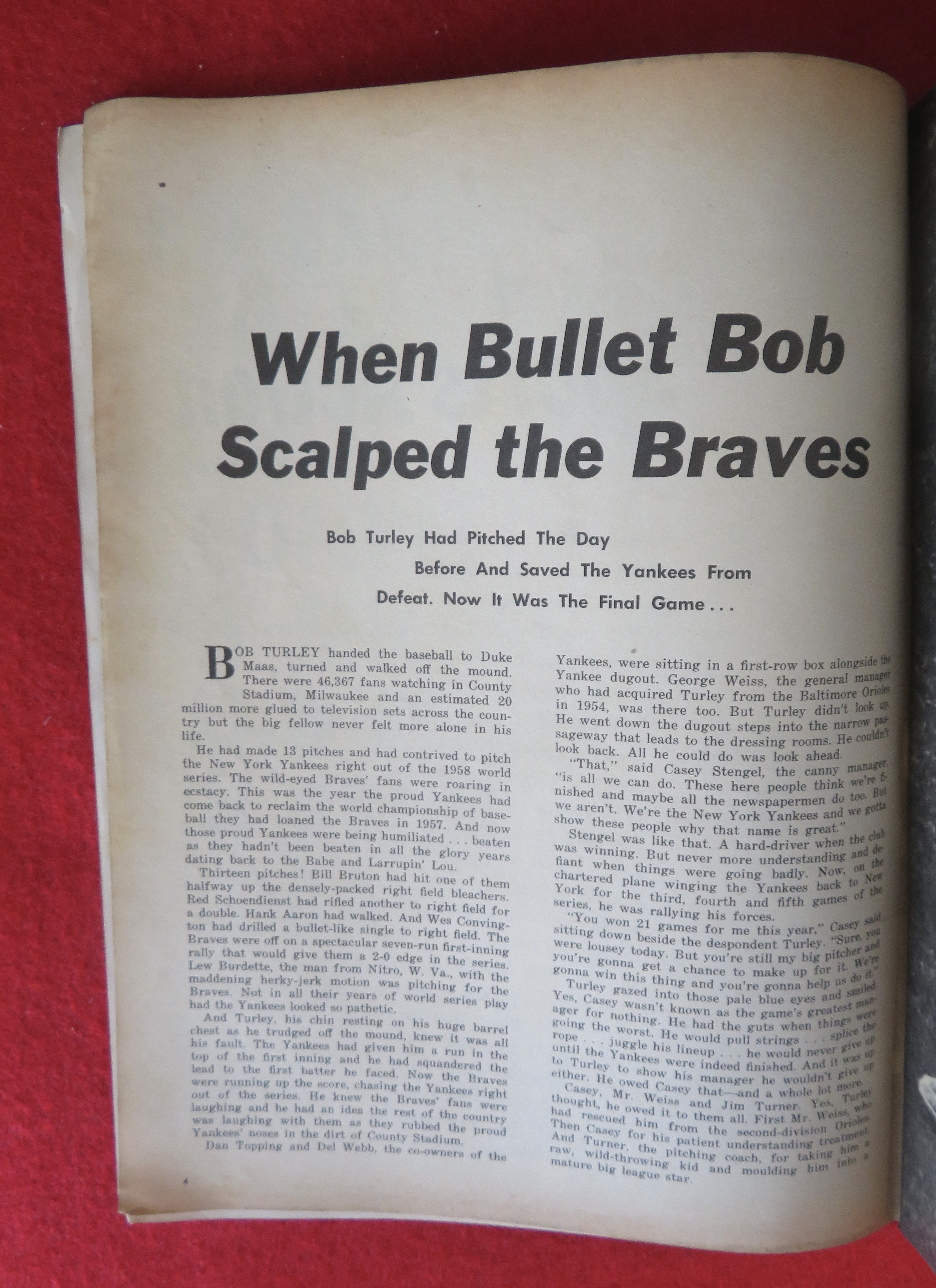 Sports Action Magazine September 1962 World Series