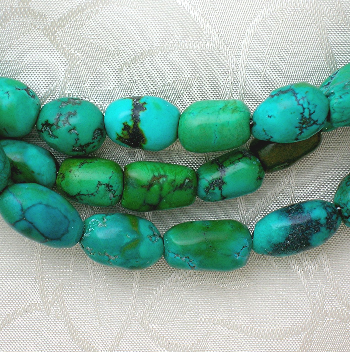 Turquoise Blue Green Sterling Silver Clasp Necklace