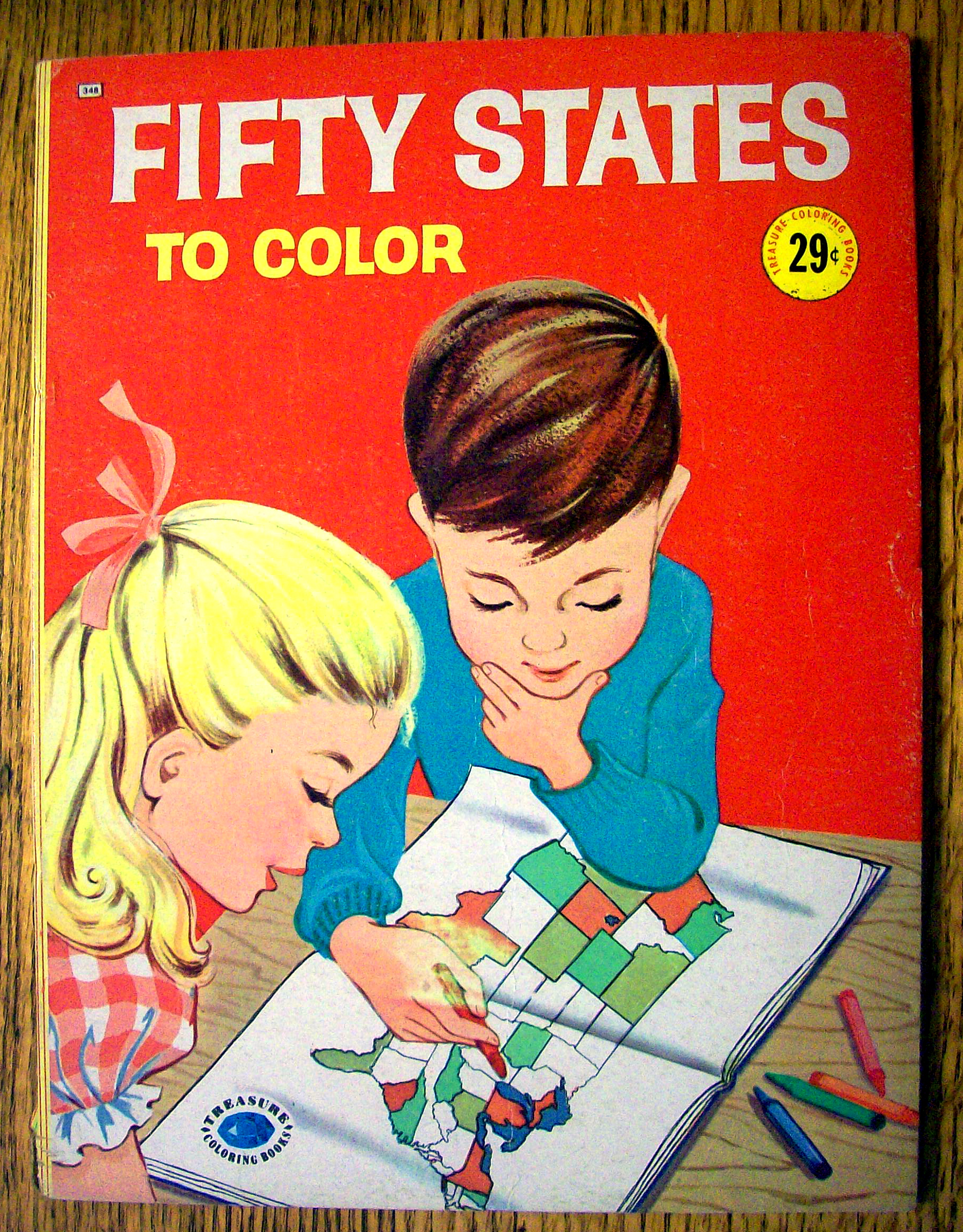 Fifty States To Color 1960 (Treasure Coloring Book)