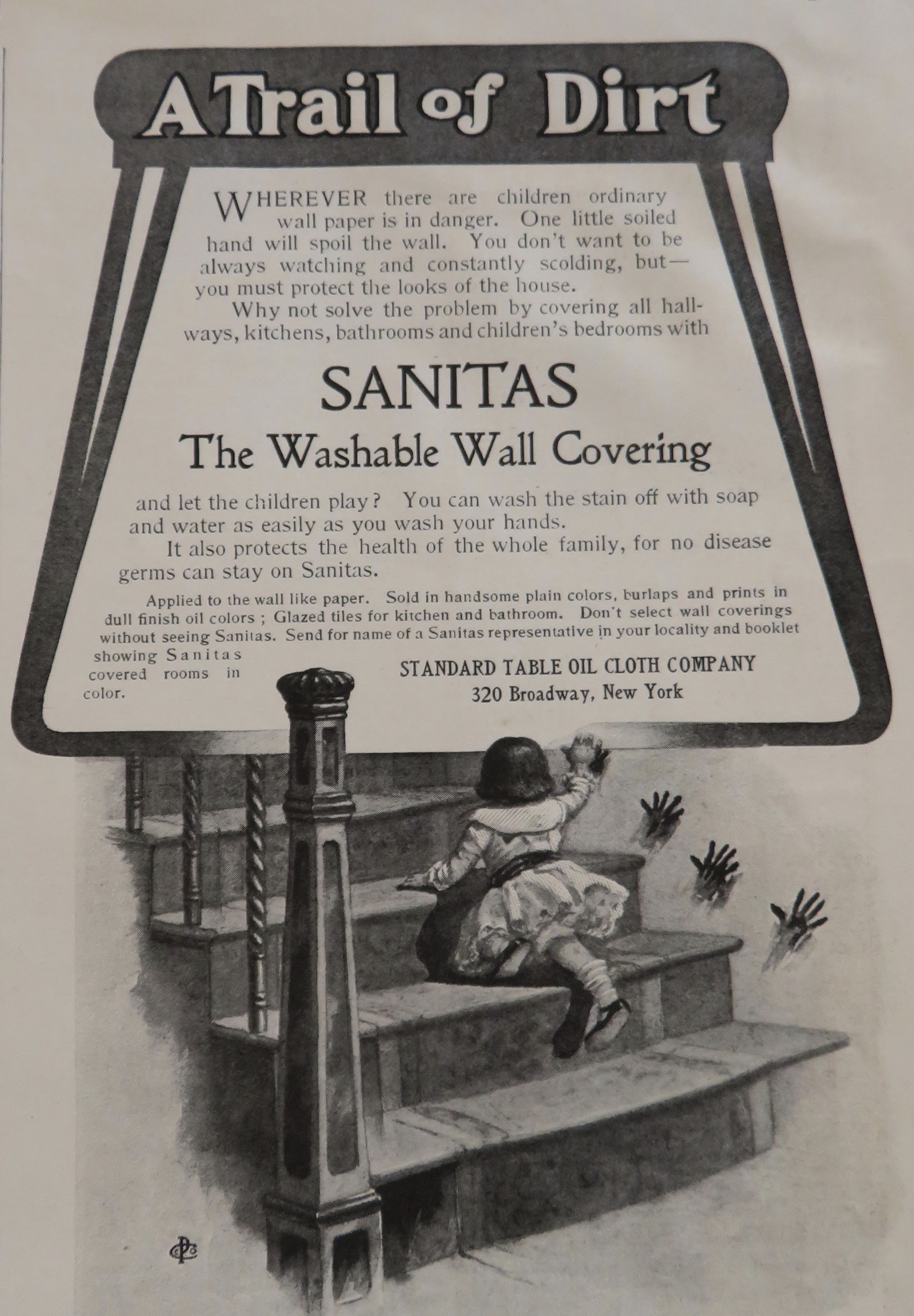 1905 Sanitas Washable Wall Covering with Baby