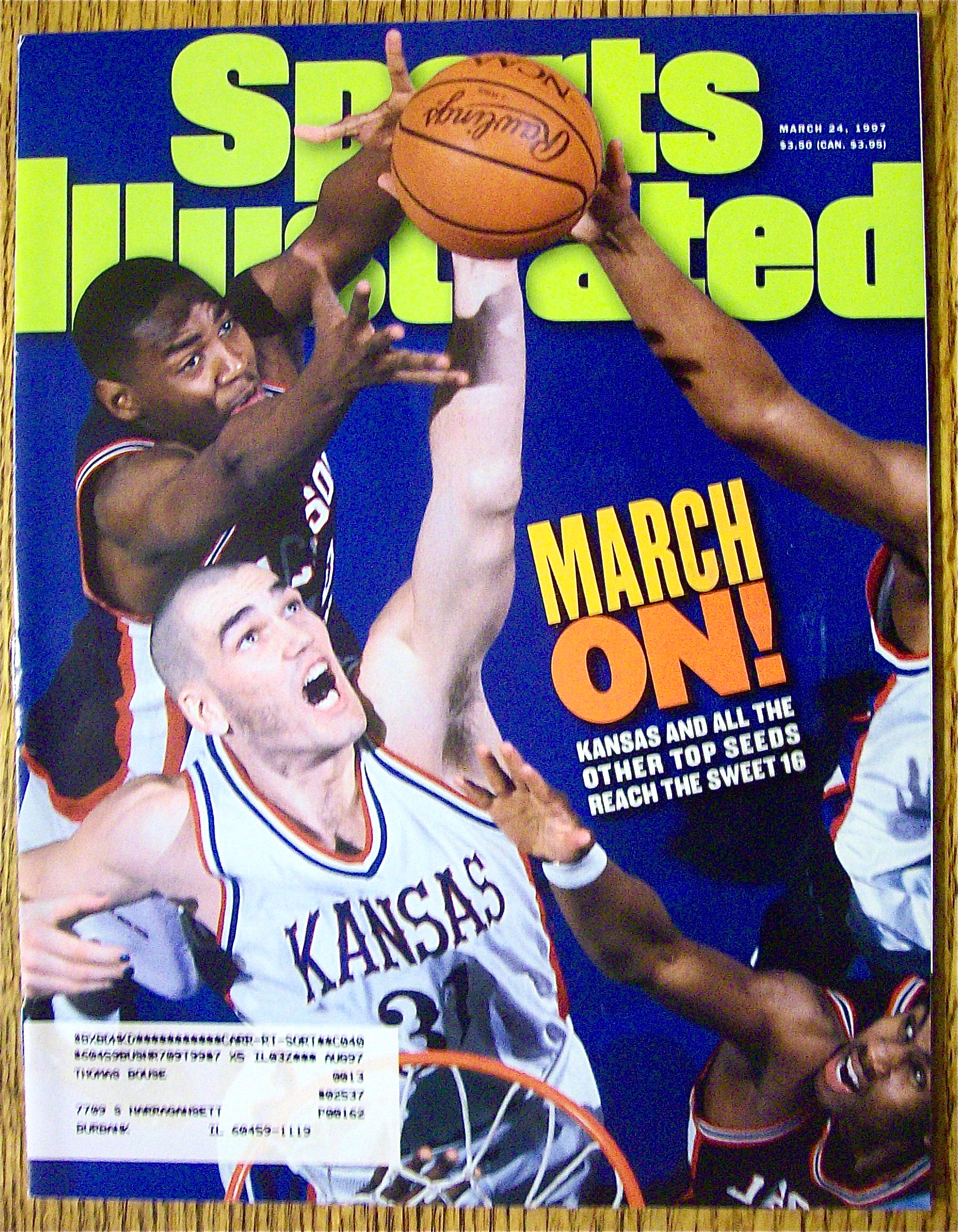 Sports Illustrated Magazine March 24, 1997 Kansas