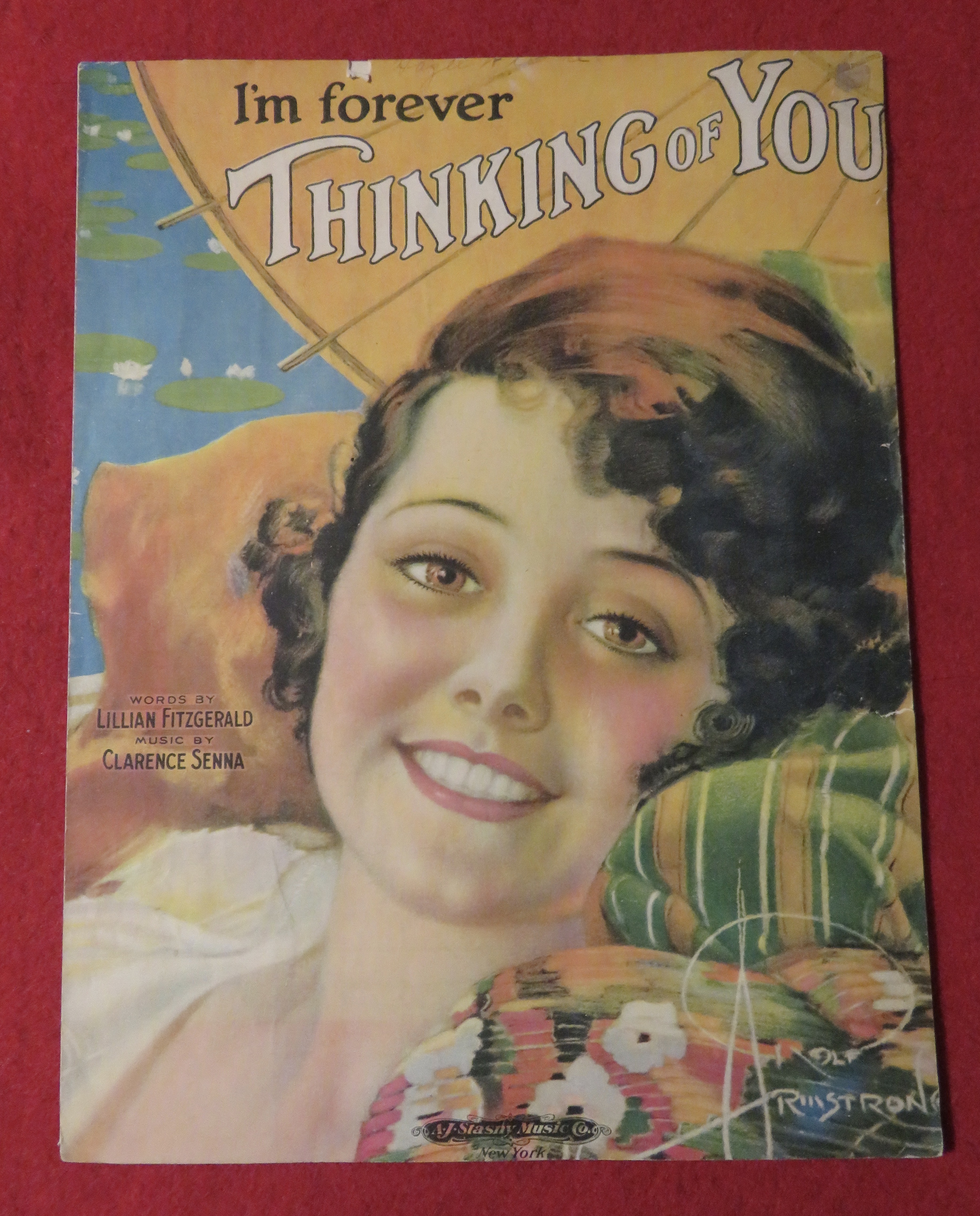 1920 Sheet Music I'm Forever Thinking Of You Rolf Cover