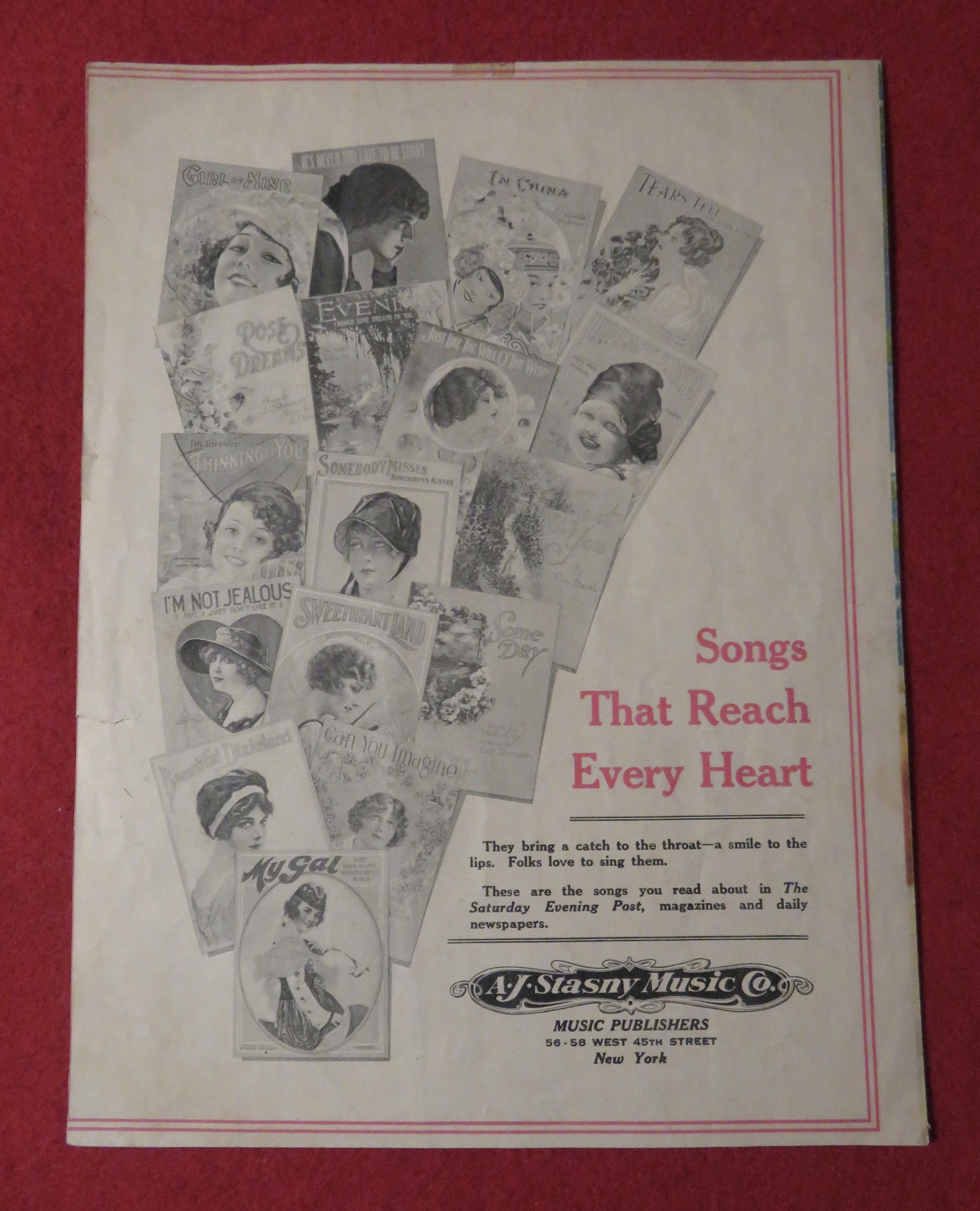 1920 Sheet Music I'm Forever Thinking Of You Rolf Cover