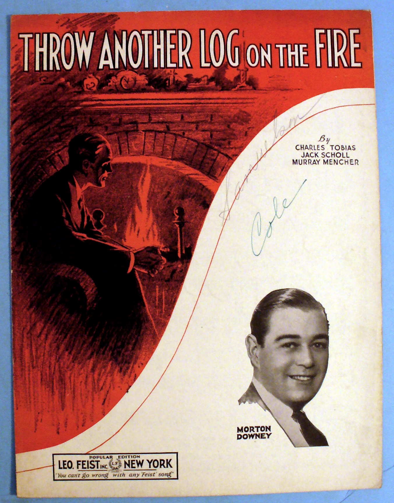 1933 Throw Another Log on the Fire by Charles Tobias