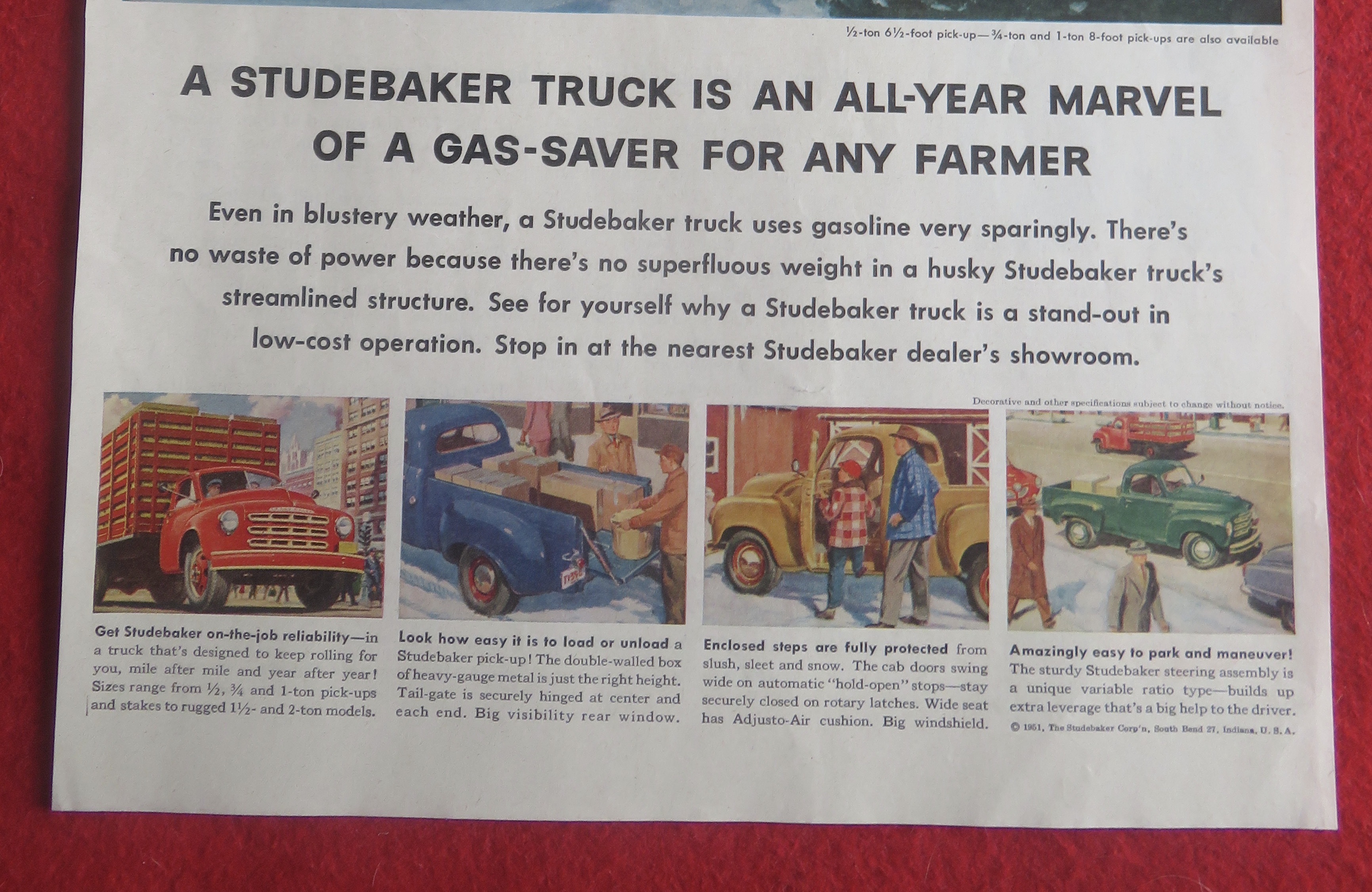1951 Studebaker Truck with Half Ton Pick Up Truck