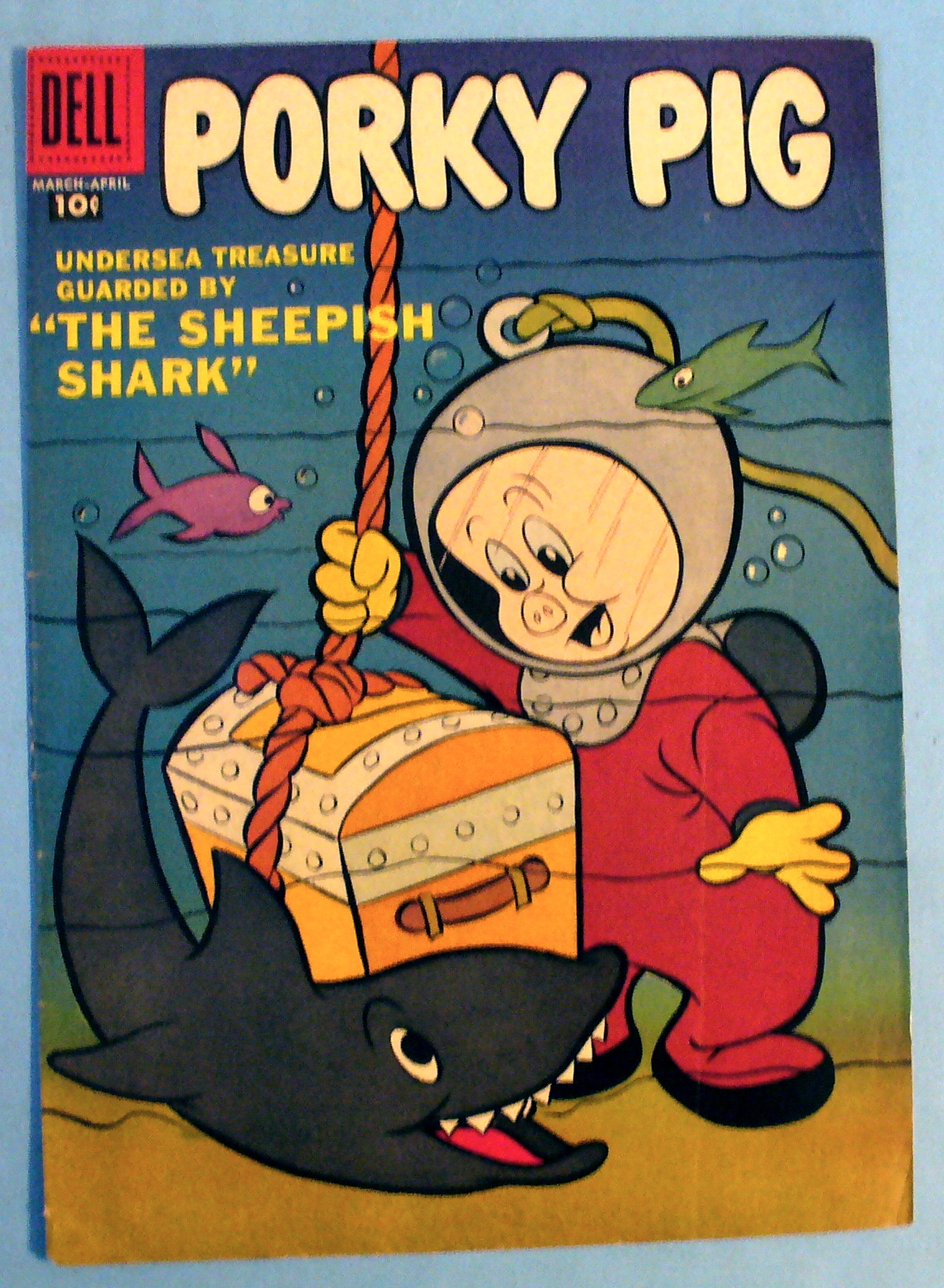 Porky Pig Comic Cover-March-April 1957-Sheepish Shark