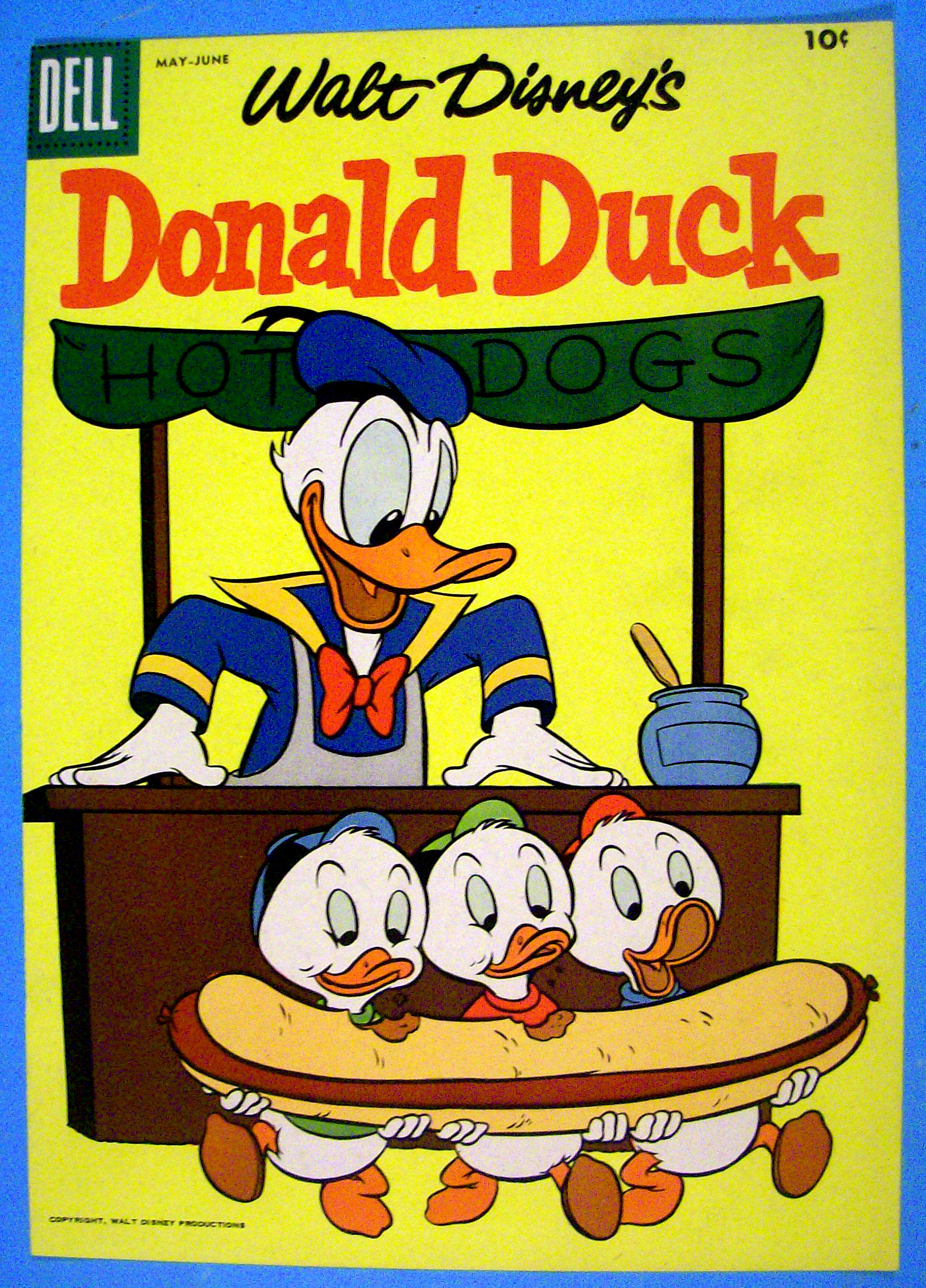 Donald Duck Comic Cover May-June 1950's 3 Nephews
