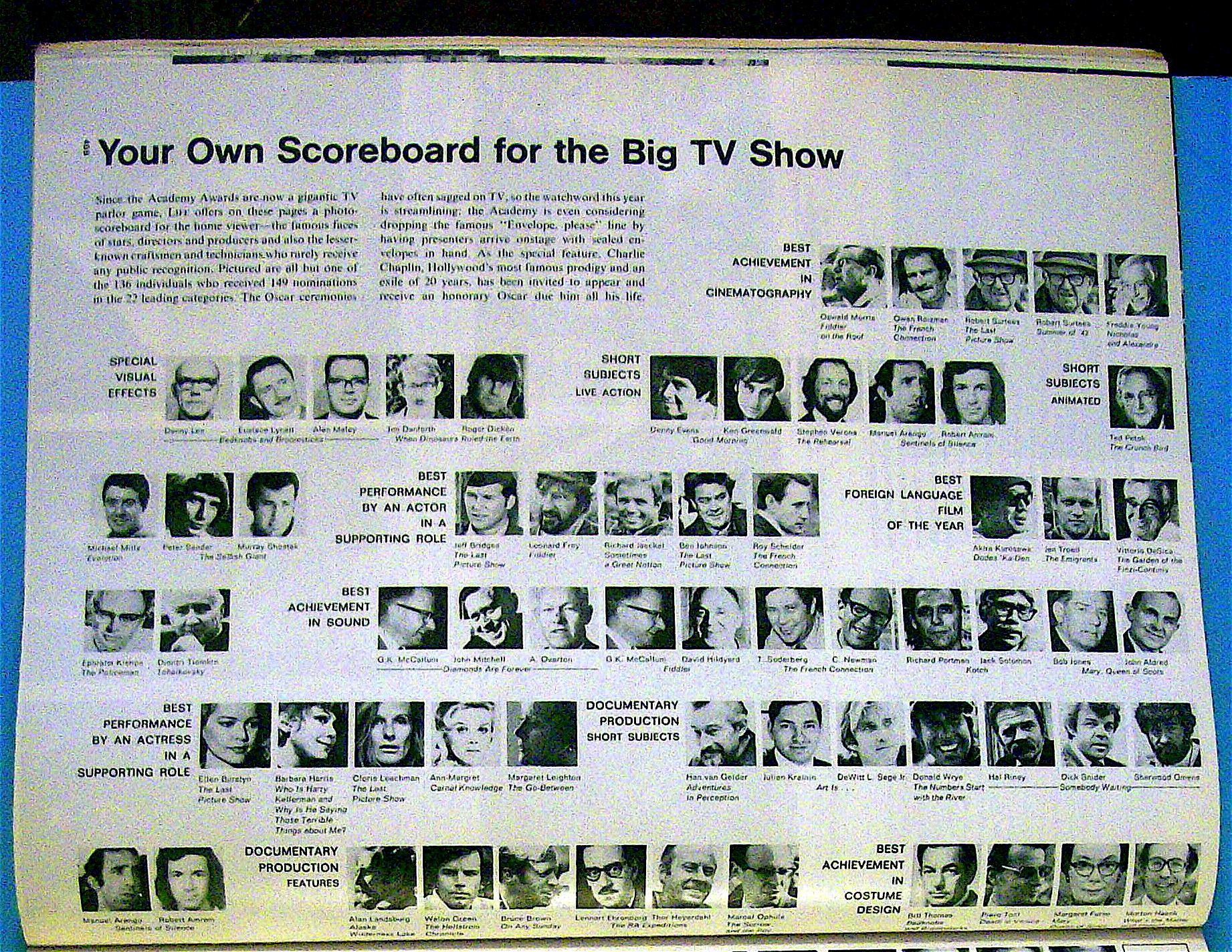 Life Magazine April 7, 1972 The Oscars
