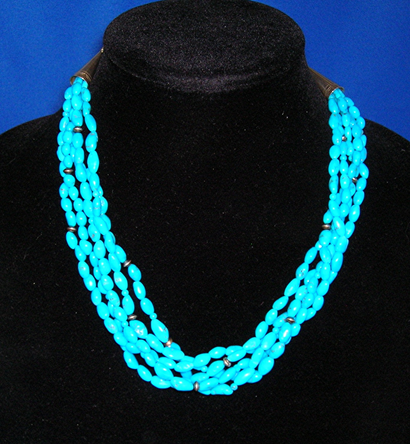 Native American Turquoise Sterling Silver Necklace