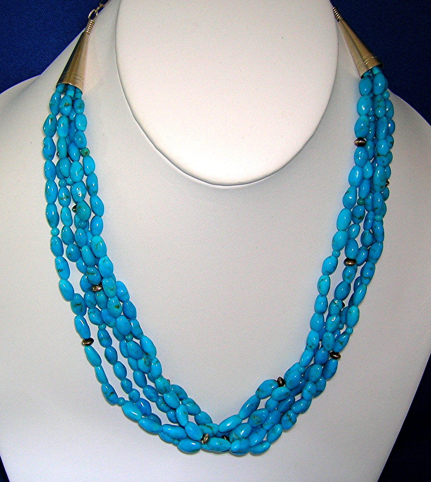 Native American Turquoise Sterling Silver Necklace