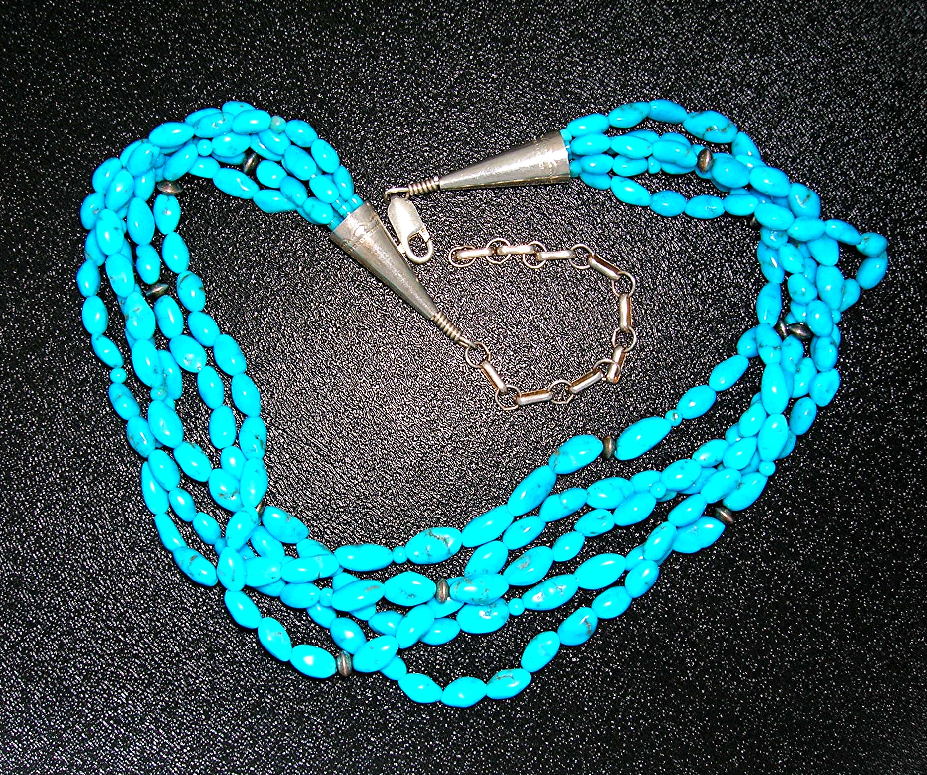 Native American Turquoise Sterling Silver Necklace