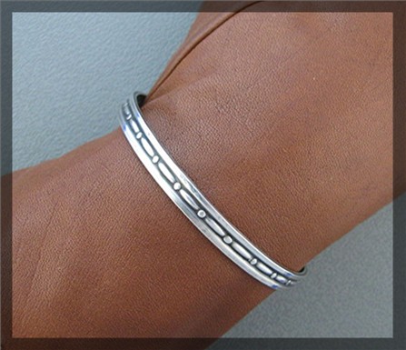 Sterling Silver bangle Bracelet marked J