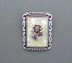 Silver other of Pearl Scarf Clip Vintage