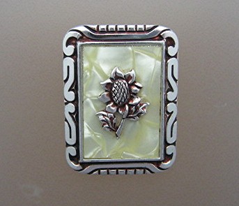 Silver other of Pearl Scarf Clip Vintage