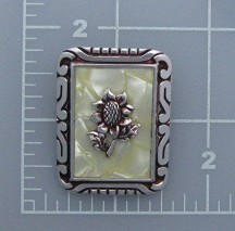 Silver other of Pearl Scarf Clip Vintage