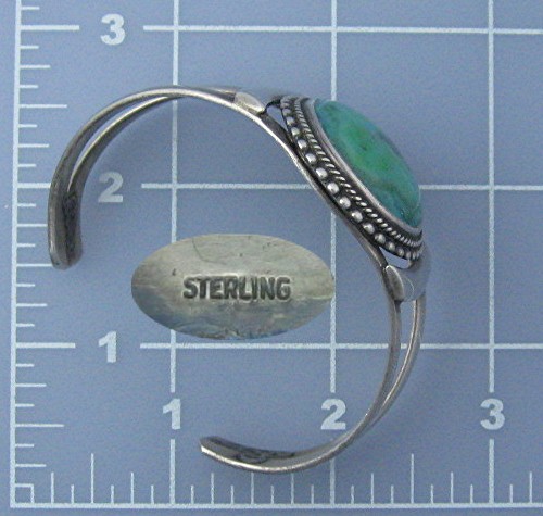 Native American Turquoise Sterling Silver Cuff Bracelet