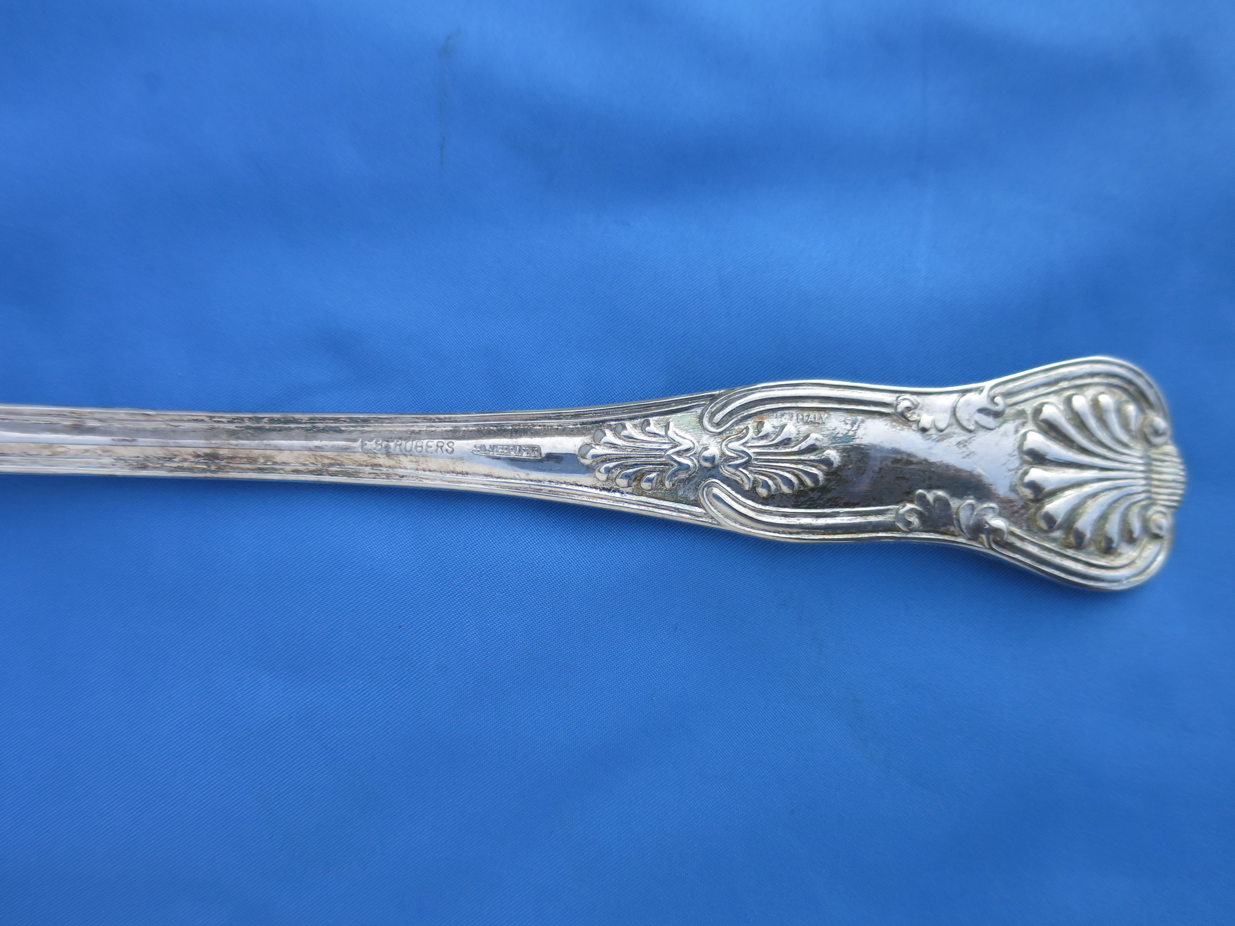 F B Rogers Silver Plate Pasta server spaghetti spoon Italy