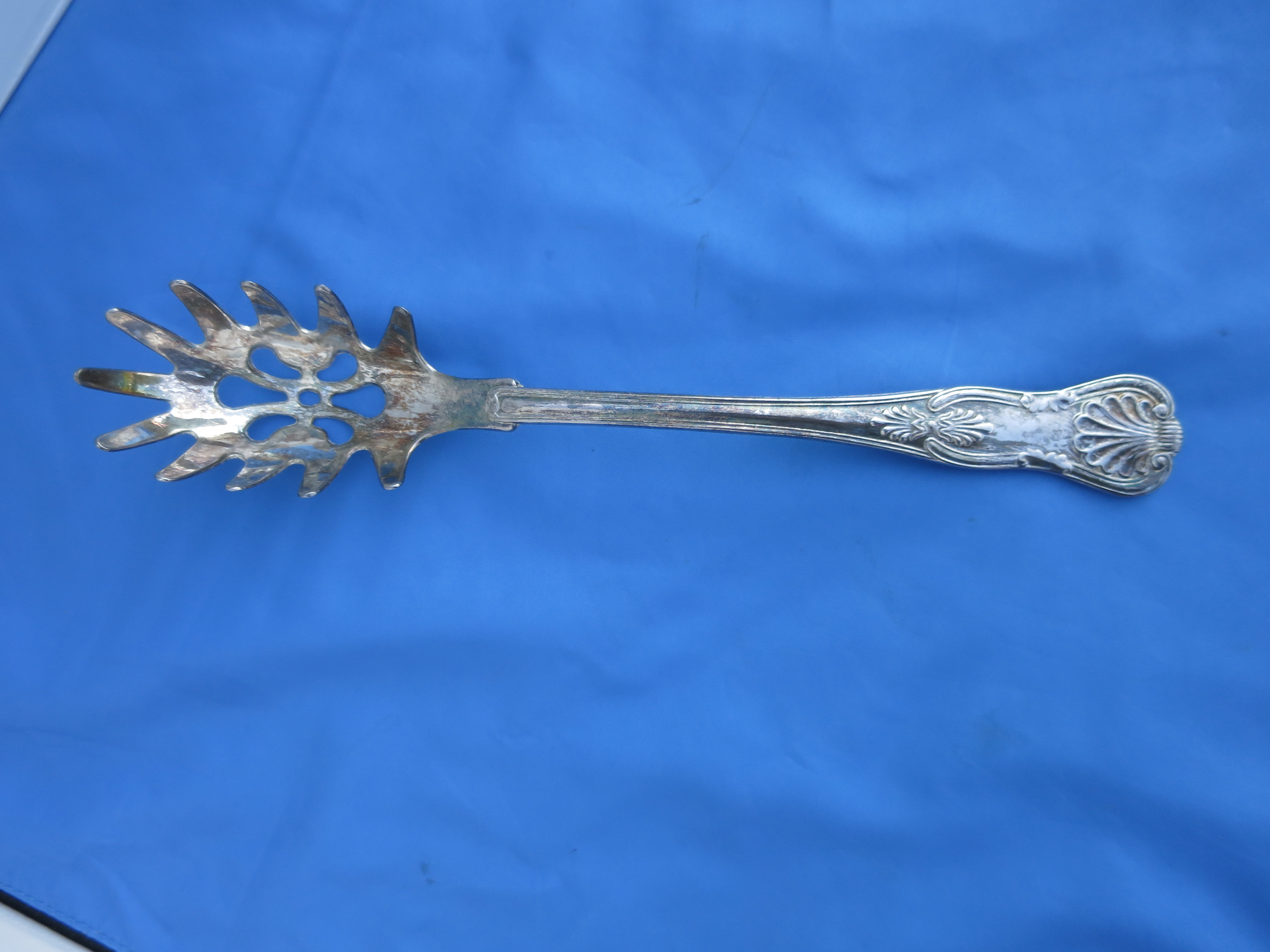 F B Rogers Silver Plate Pasta server spaghetti spoon Italy