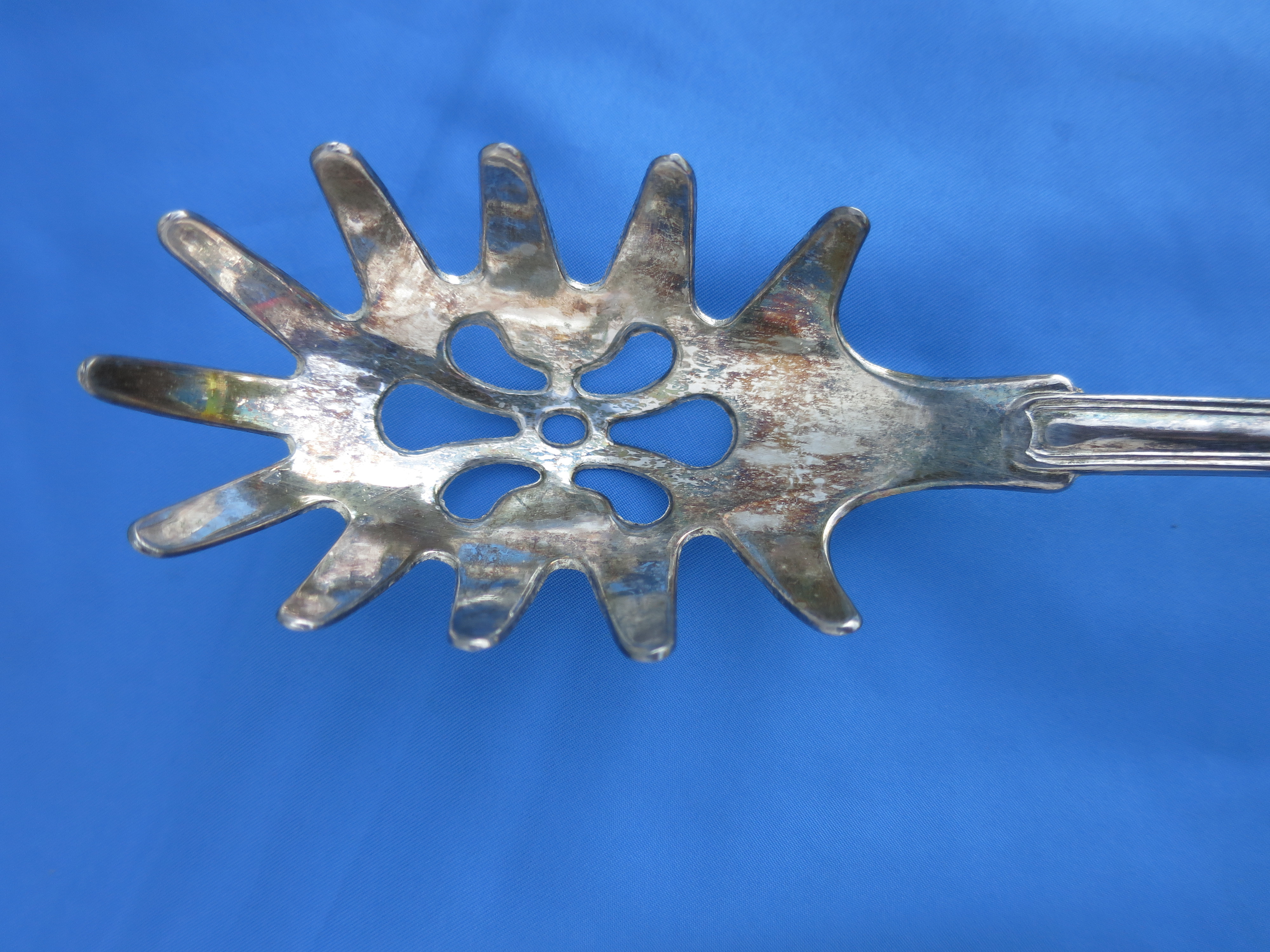 F B Rogers Silver Plate Pasta server spaghetti spoon Italy