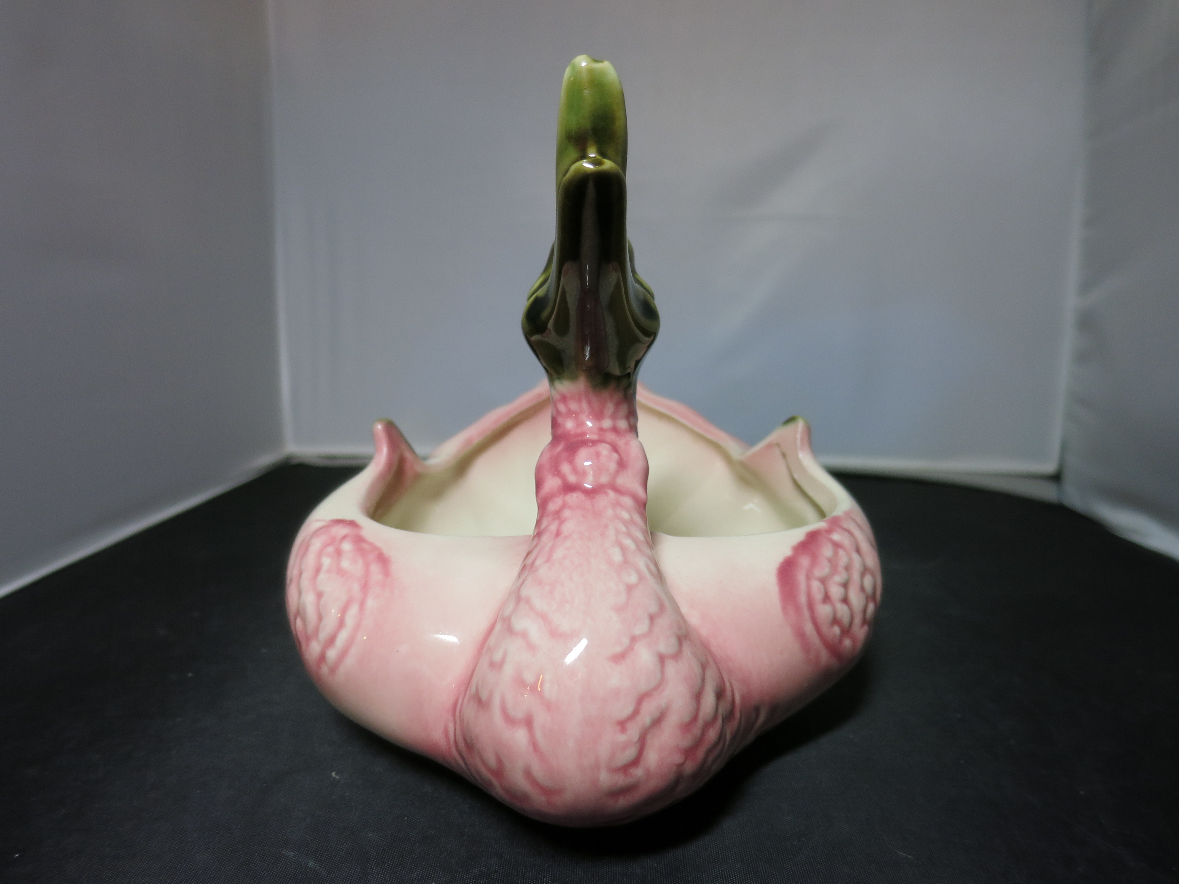 Hull Duck Planter Dish marked Hull USA 80 Pink Green
