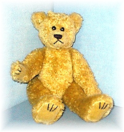 13 Inch Jointed Golden Curly TY Teddy Bear