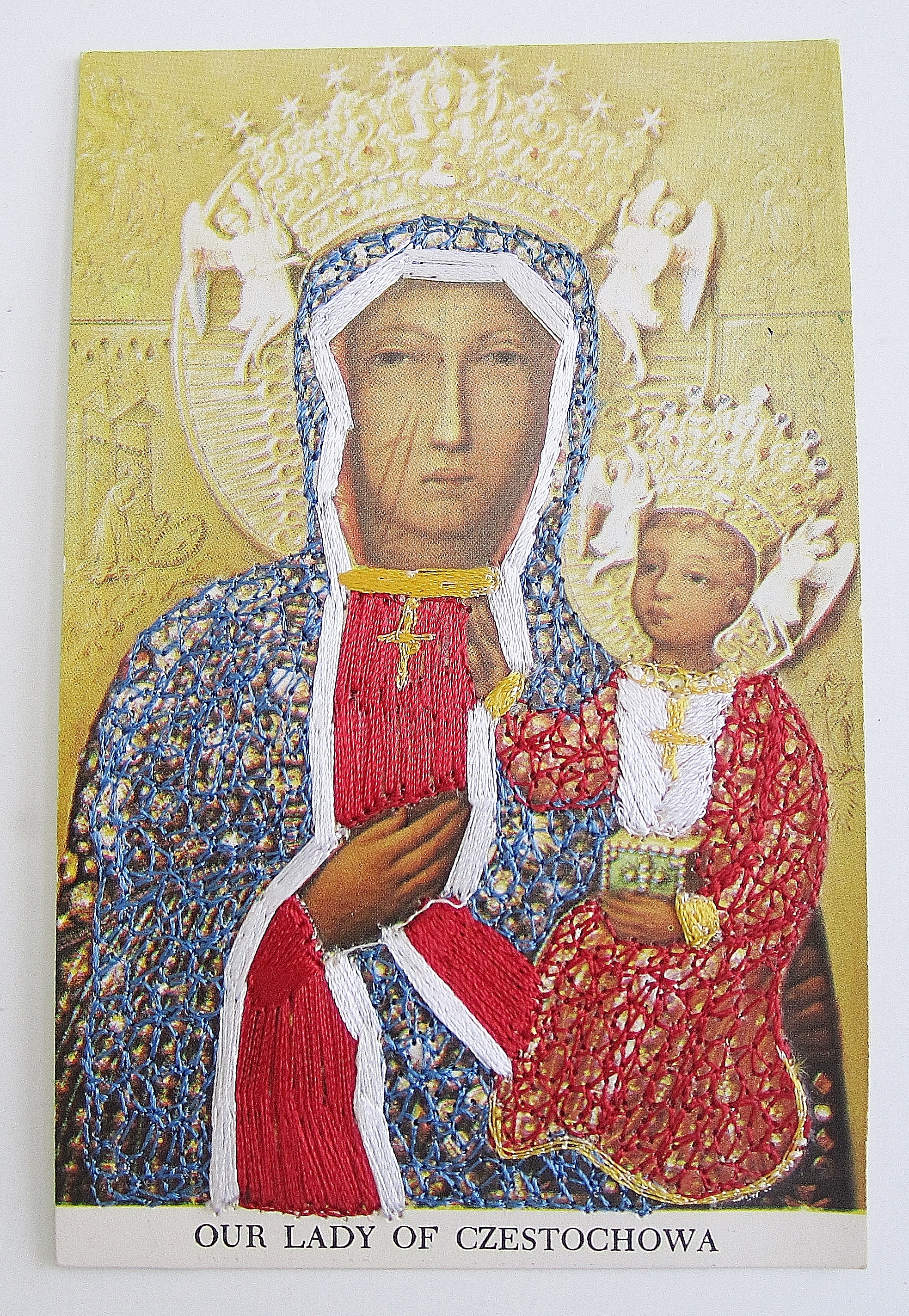 Our Lady Of Czestochowa Postcard (Sewn)