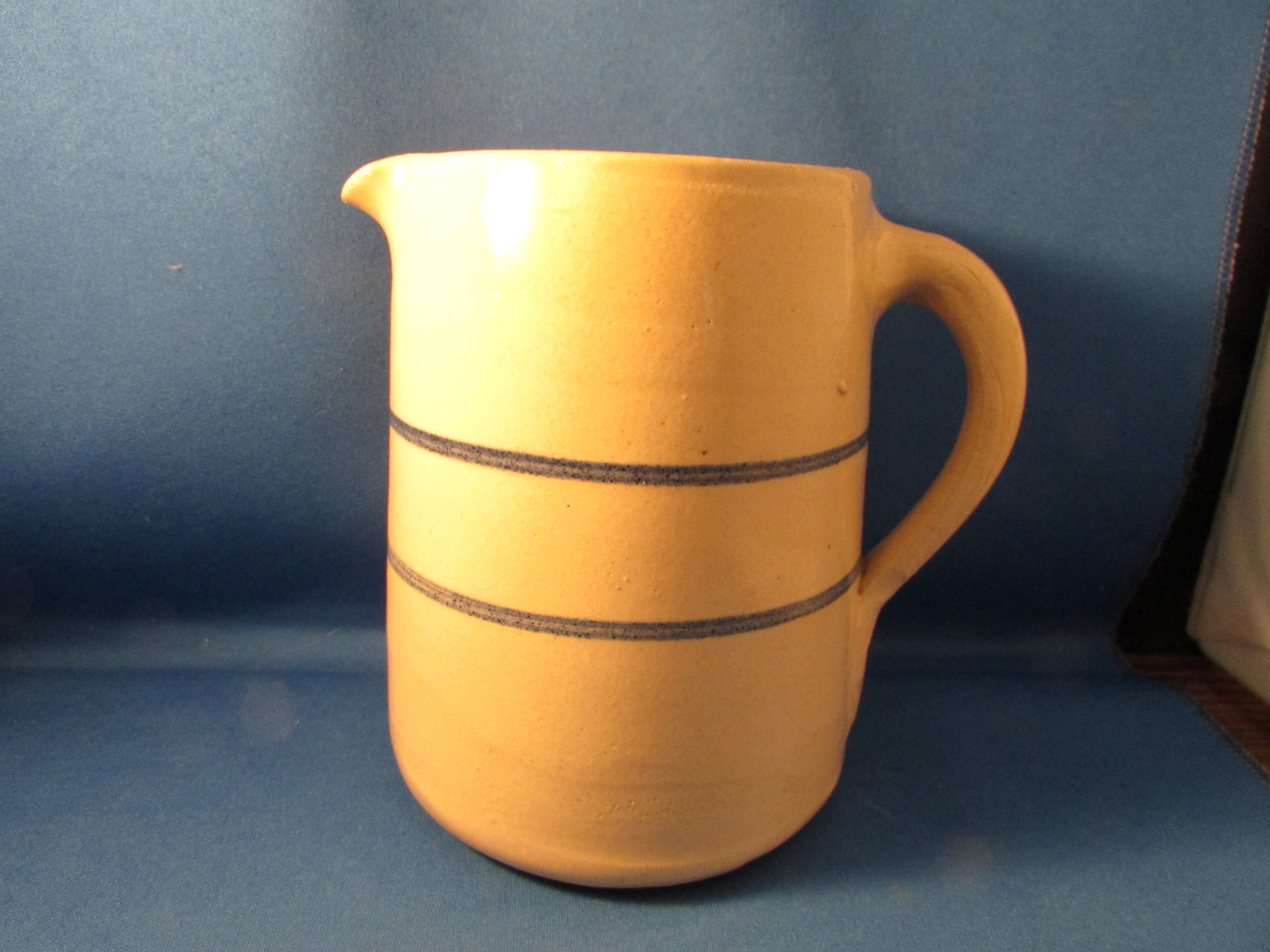 Marshall Blue Band Pottery Milk Pitcher