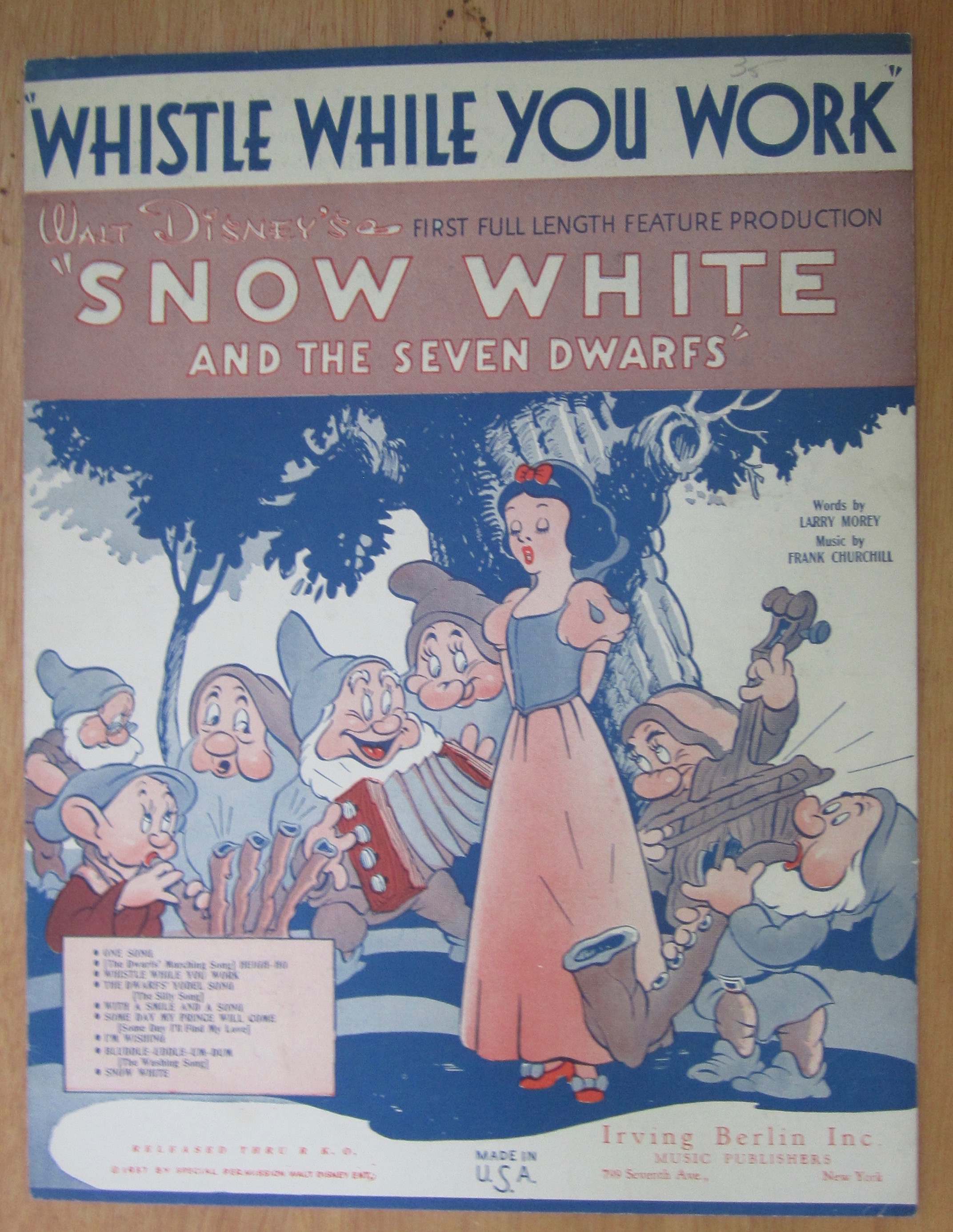 1937 Walt Disney's Whistle While You Work