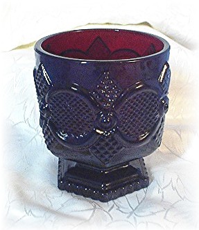 2 Deep Red Cape Cod AVON Candle Holders