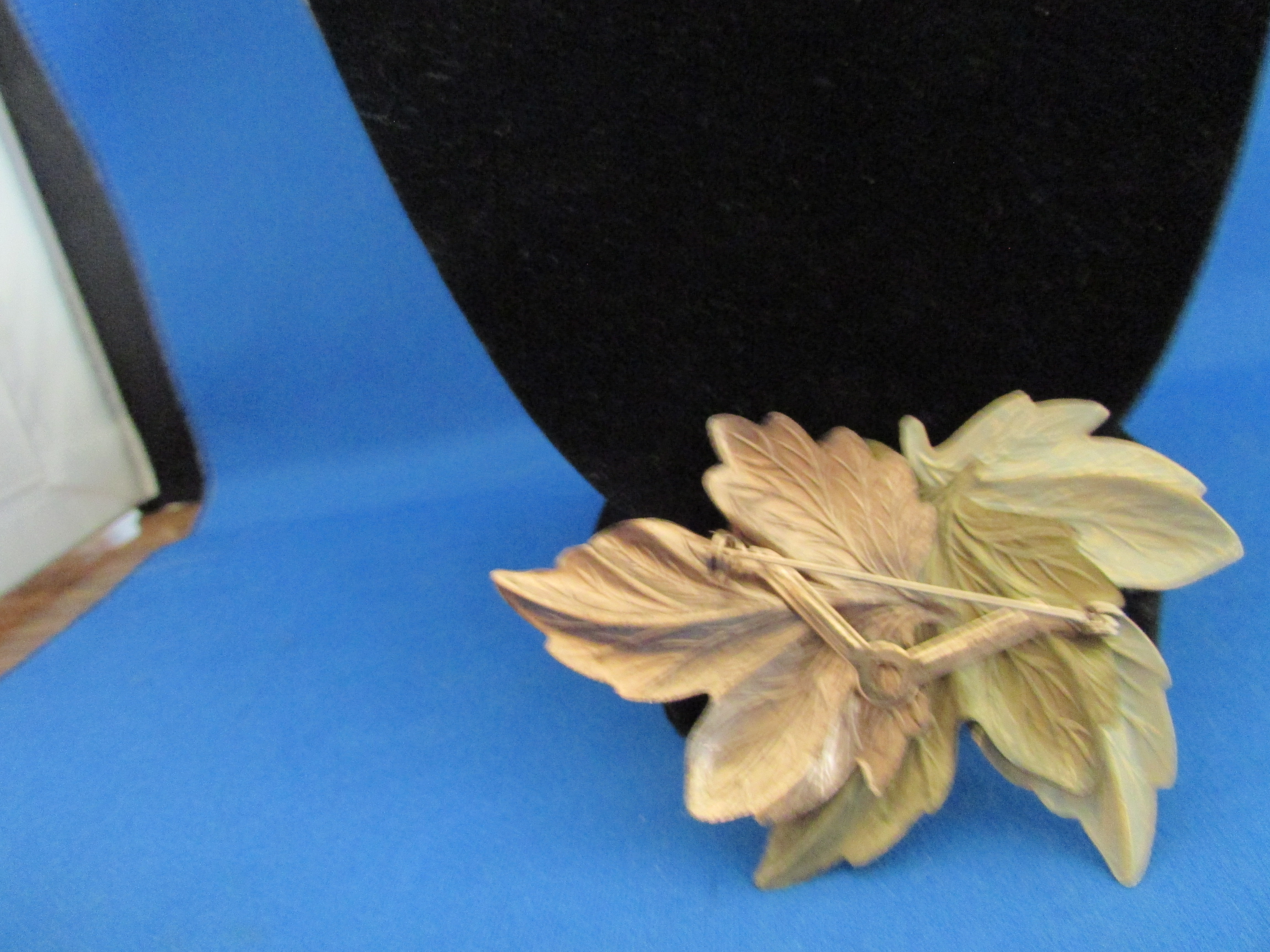 Brass, Copper, Pewter Leaf Brooch