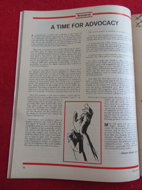 Newsweek Magazine November 20, 1967 The Negro In America