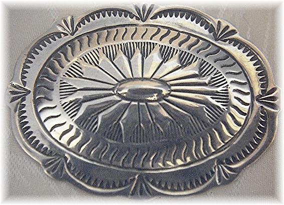 Sterling Silver American Indian CONCHO Brooch