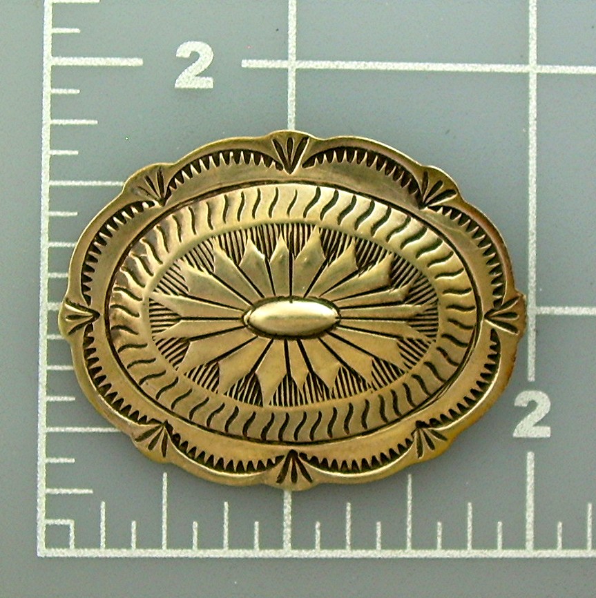 Sterling Silver American Indian CONCHO Brooch