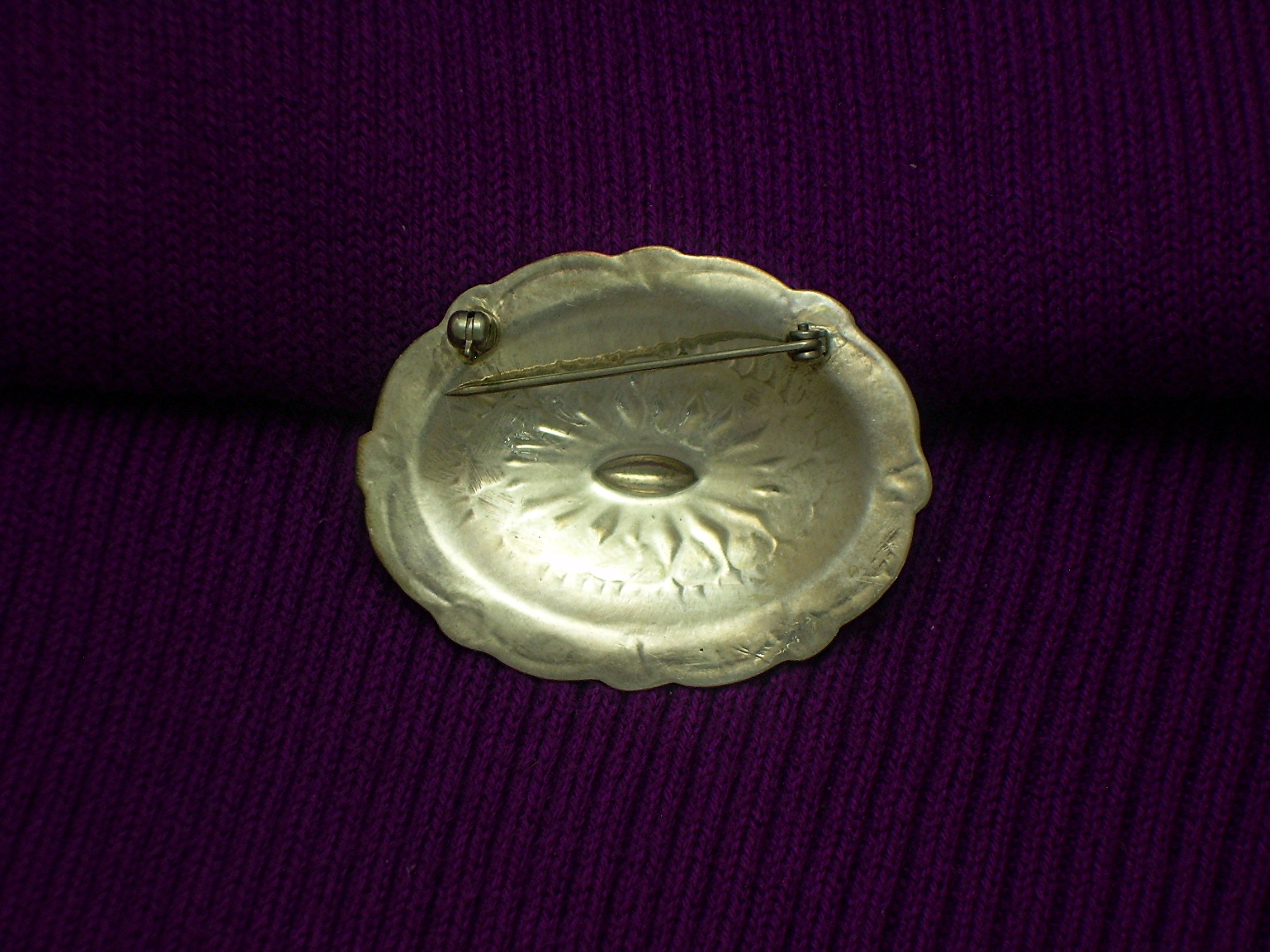 Sterling Silver American Indian CONCHO Brooch