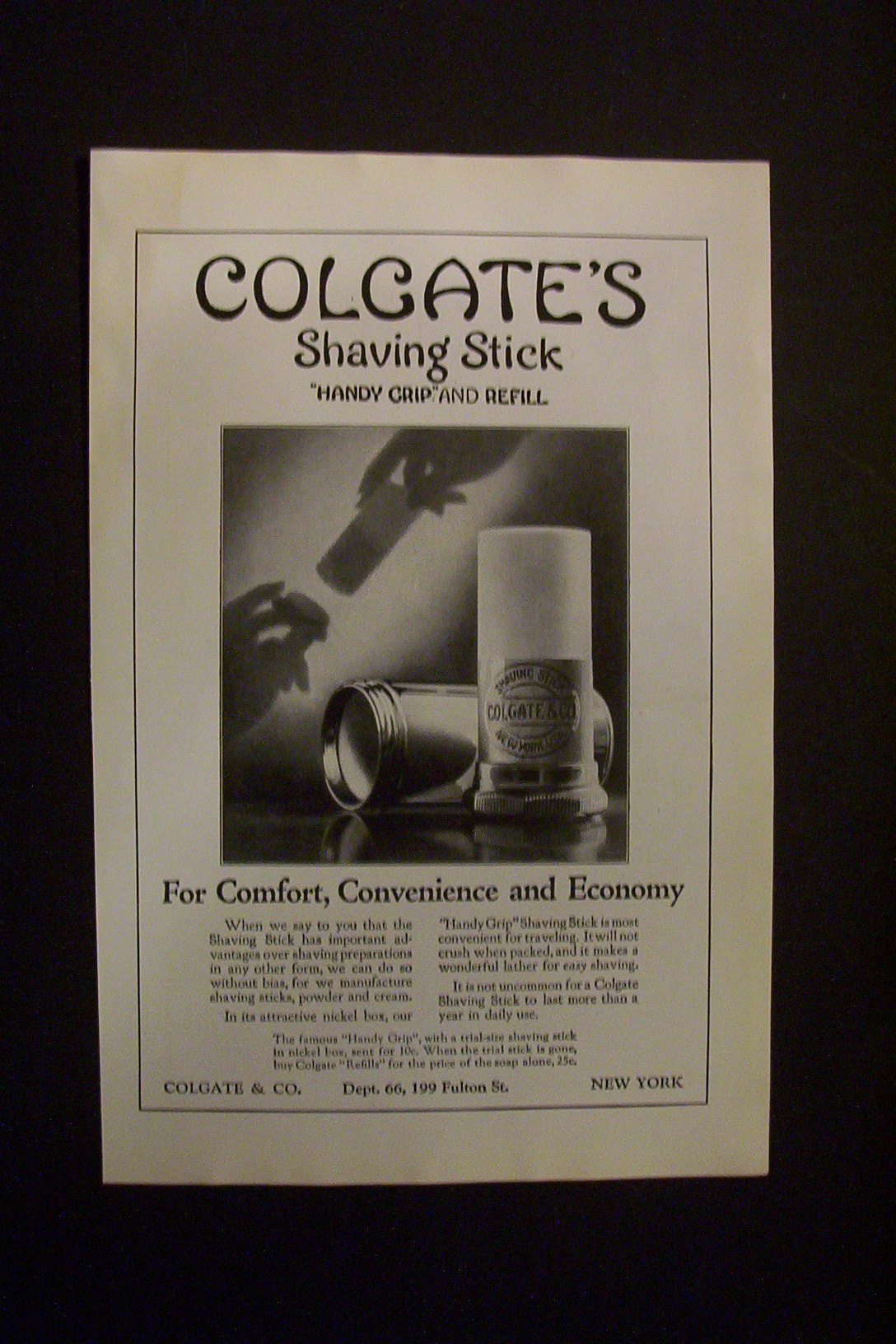 1924  Colgate's  Shaving  Stick