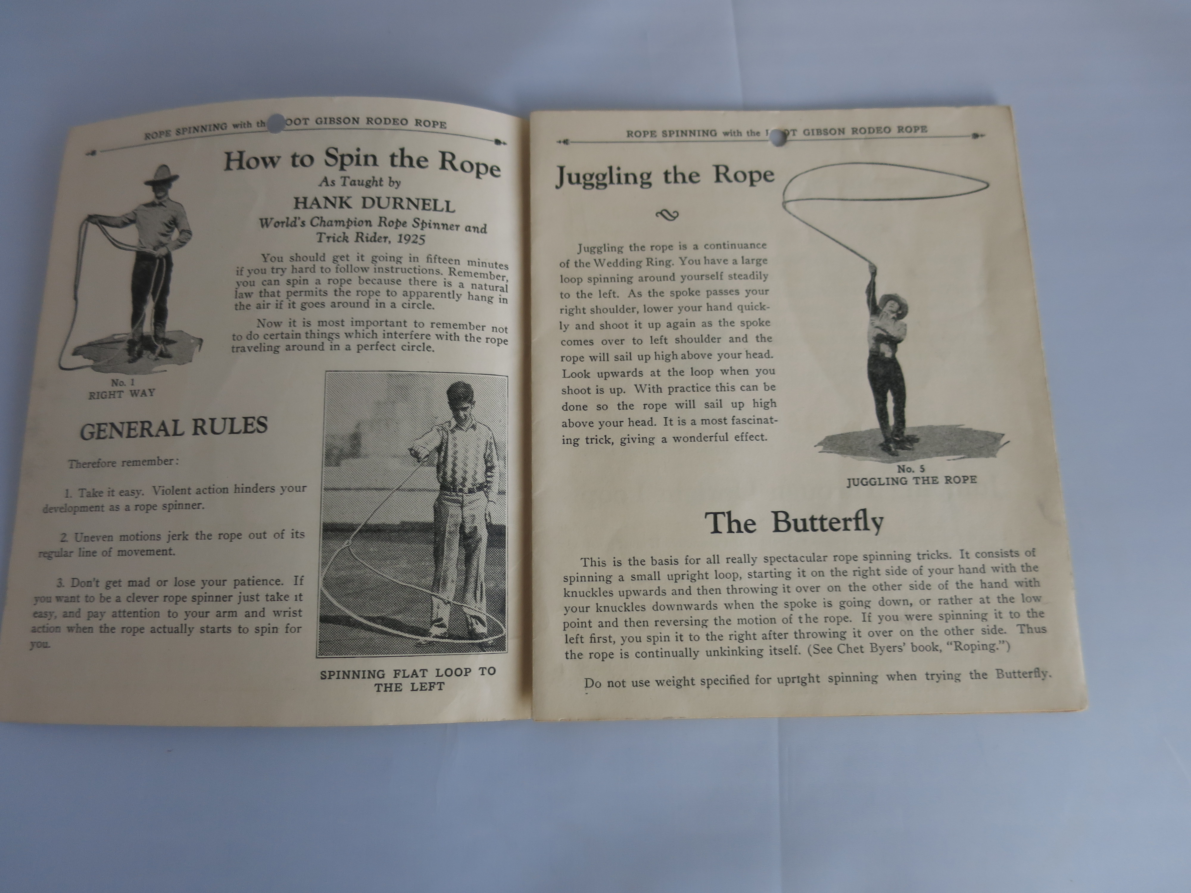Rope Spinning with Hoot Gibson Rodeo Rope 1929 Booklet