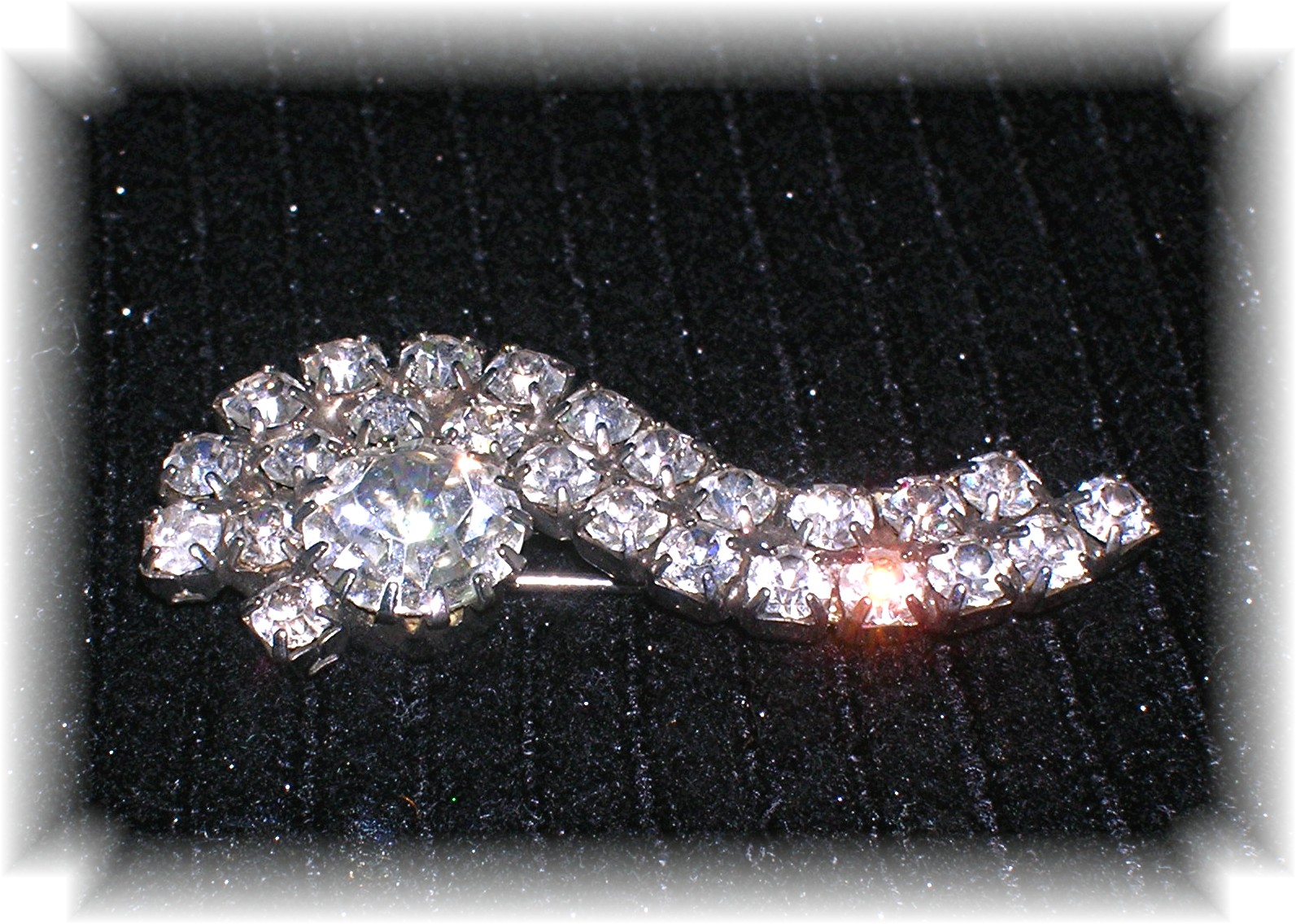 Sparkling Rhodium Rhinestone Brooch