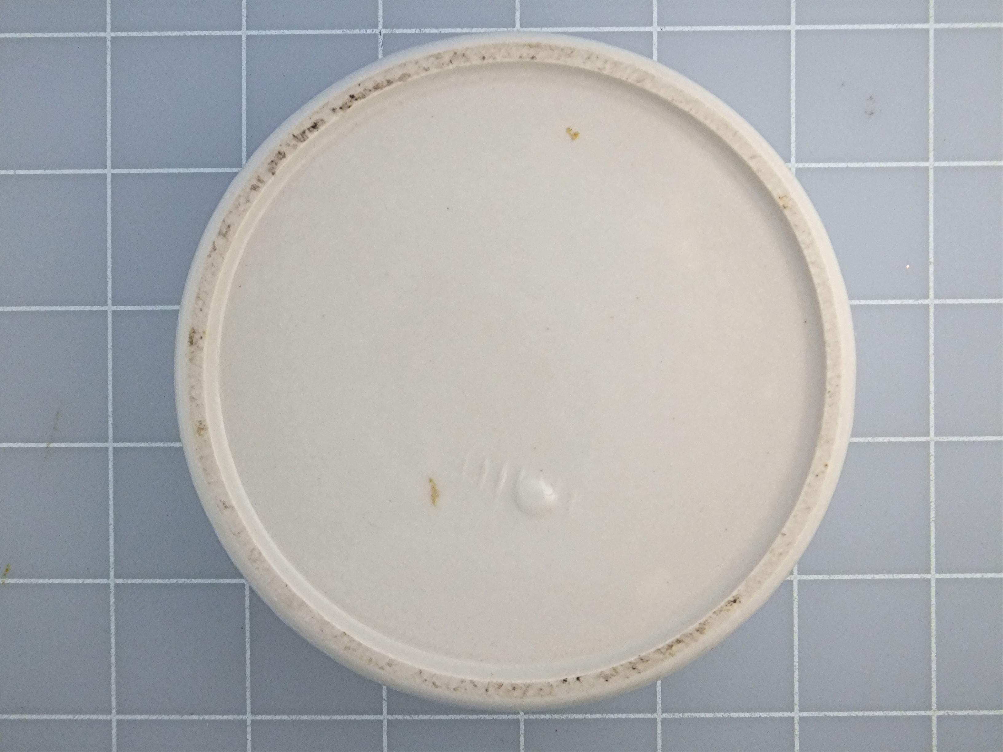 Porcelain jar relish pot with lid rabbits scene