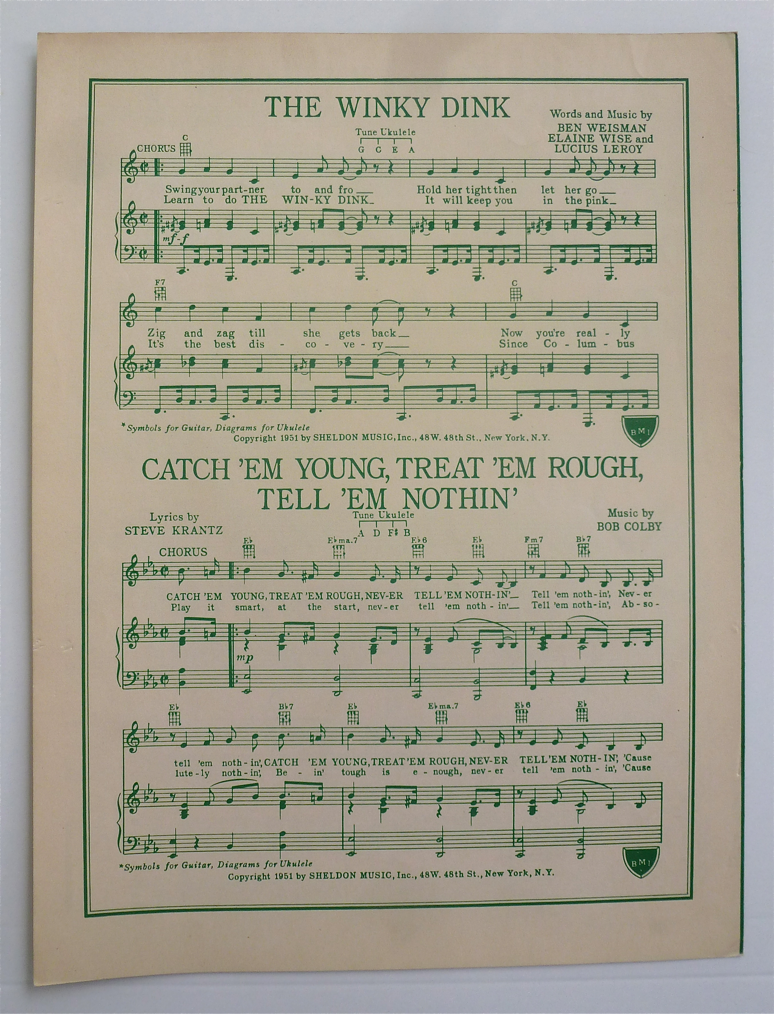 Sheet Music For 1951 I'm Lucky I Have You