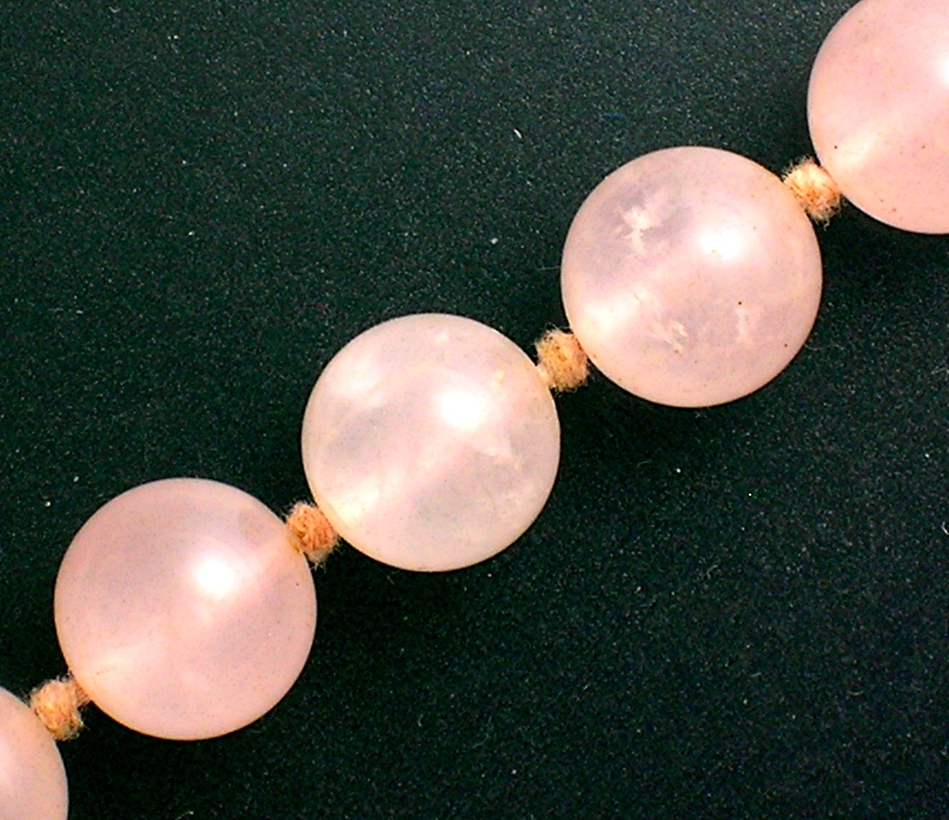 Rose Quartz 10mm Beads Carved Pendant