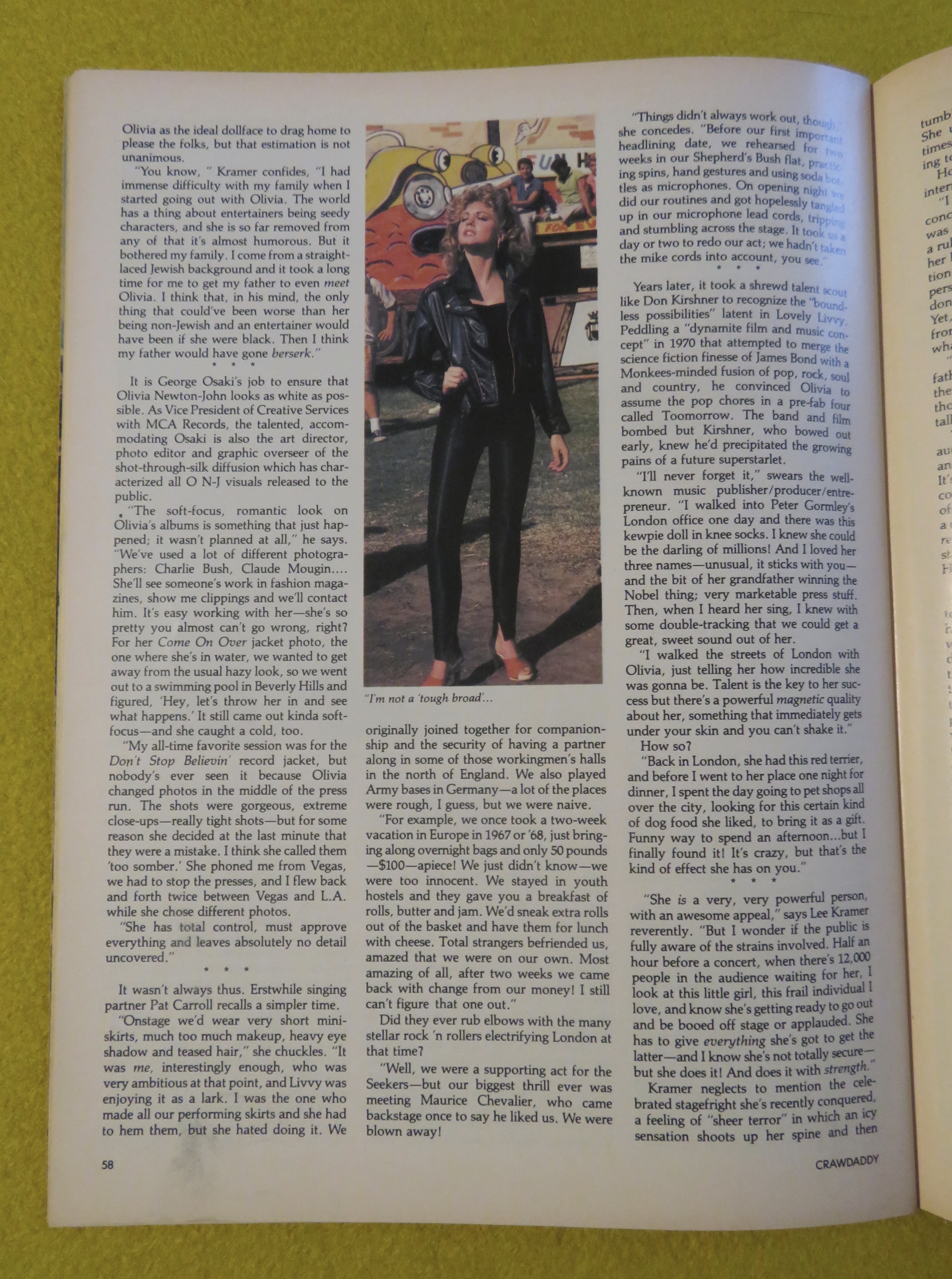 Crawdaddy Magazine July 1978 Olivia Newton John