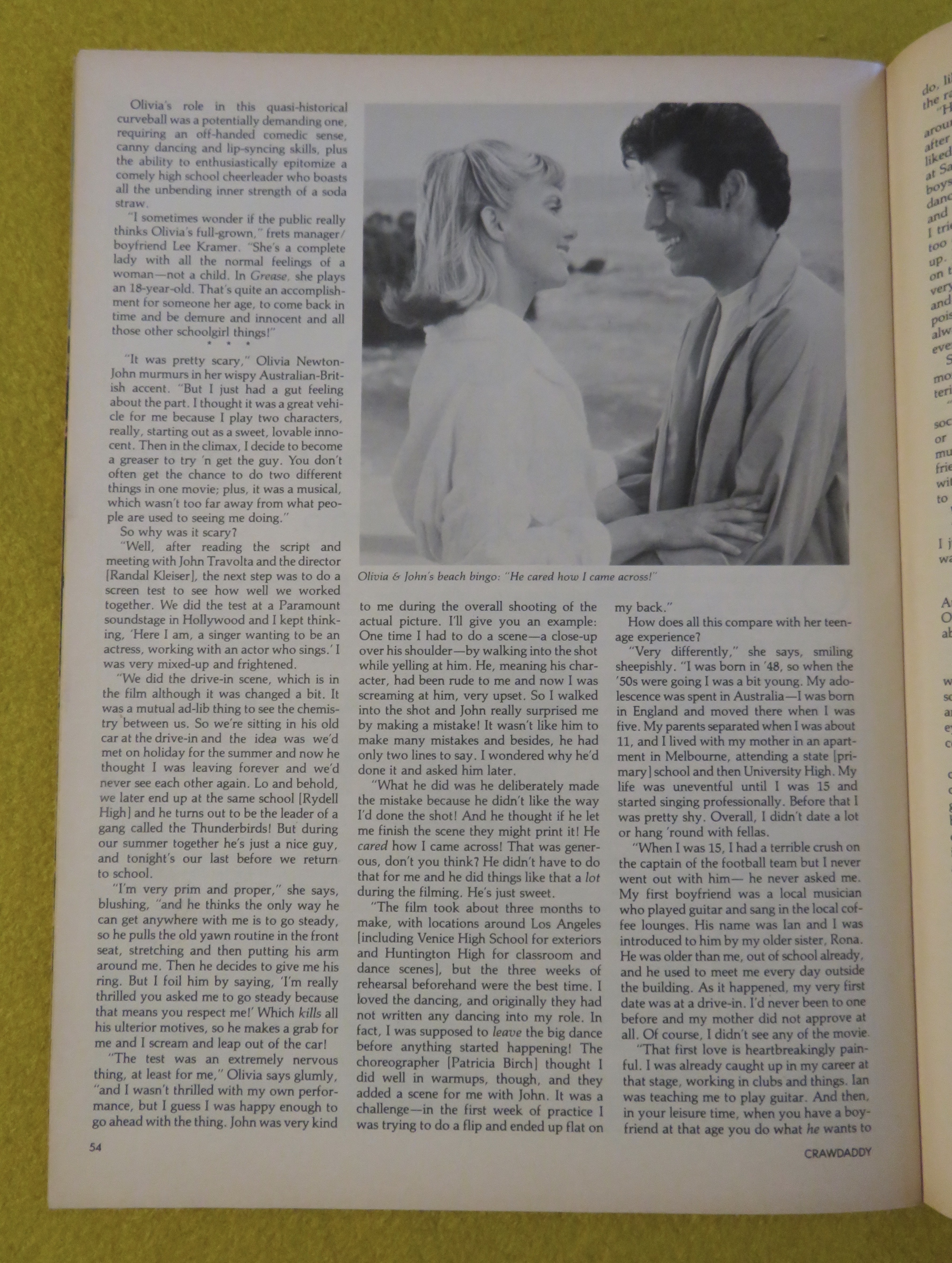 Crawdaddy Magazine July 1978 Olivia Newton John
