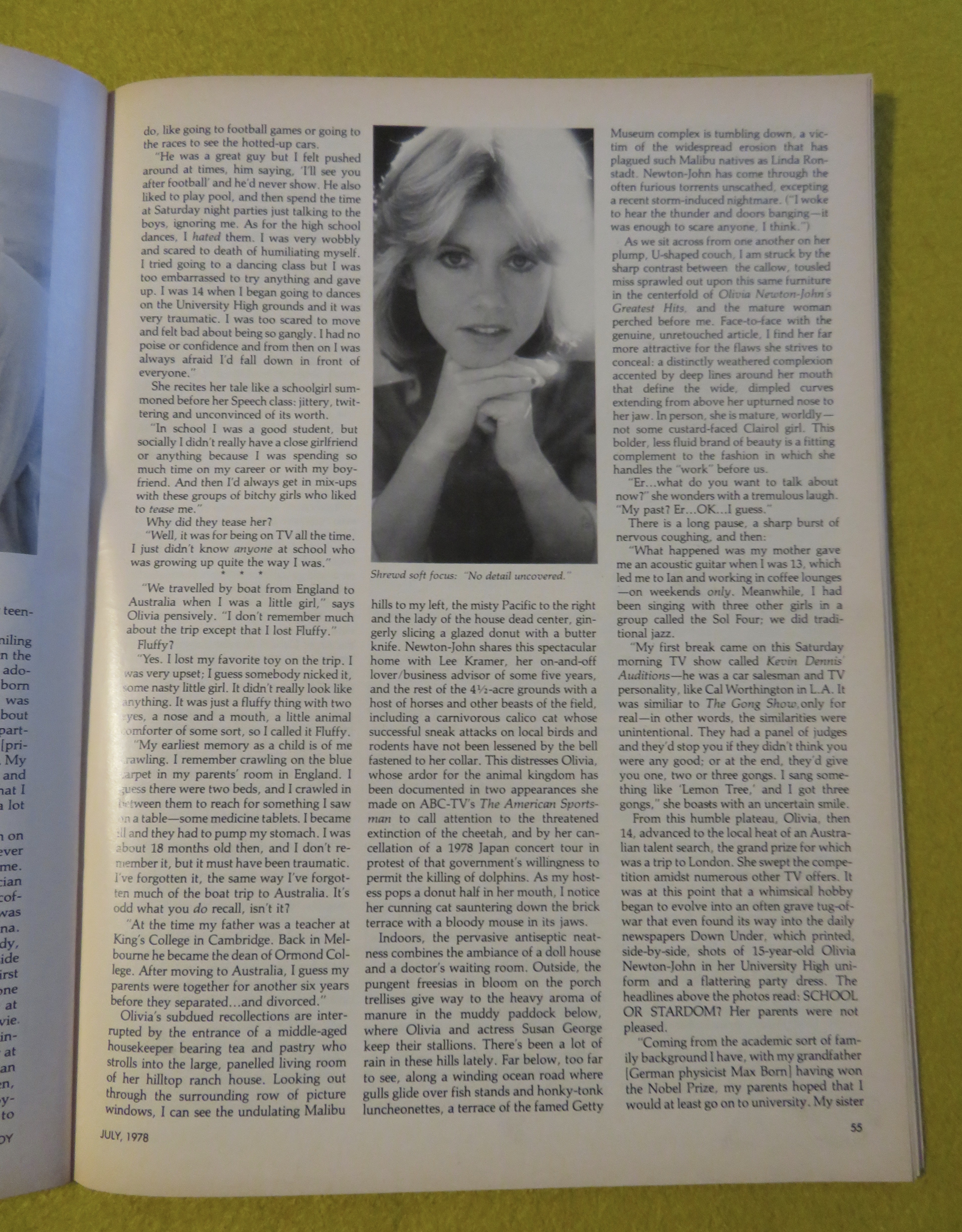 Crawdaddy Magazine July 1978 Olivia Newton John