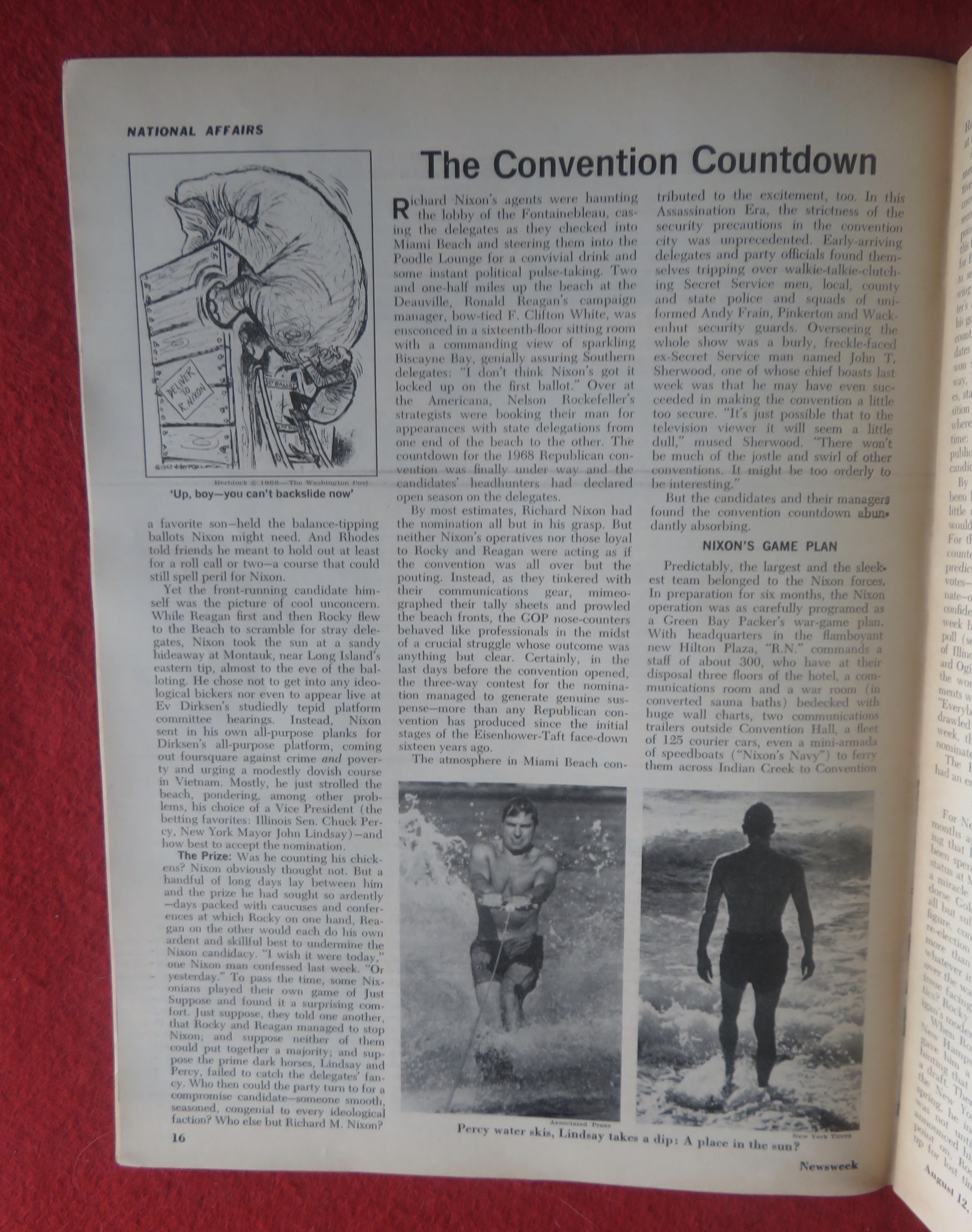 Newsweek Magazine August 12, 1968 The GOP In Miami
