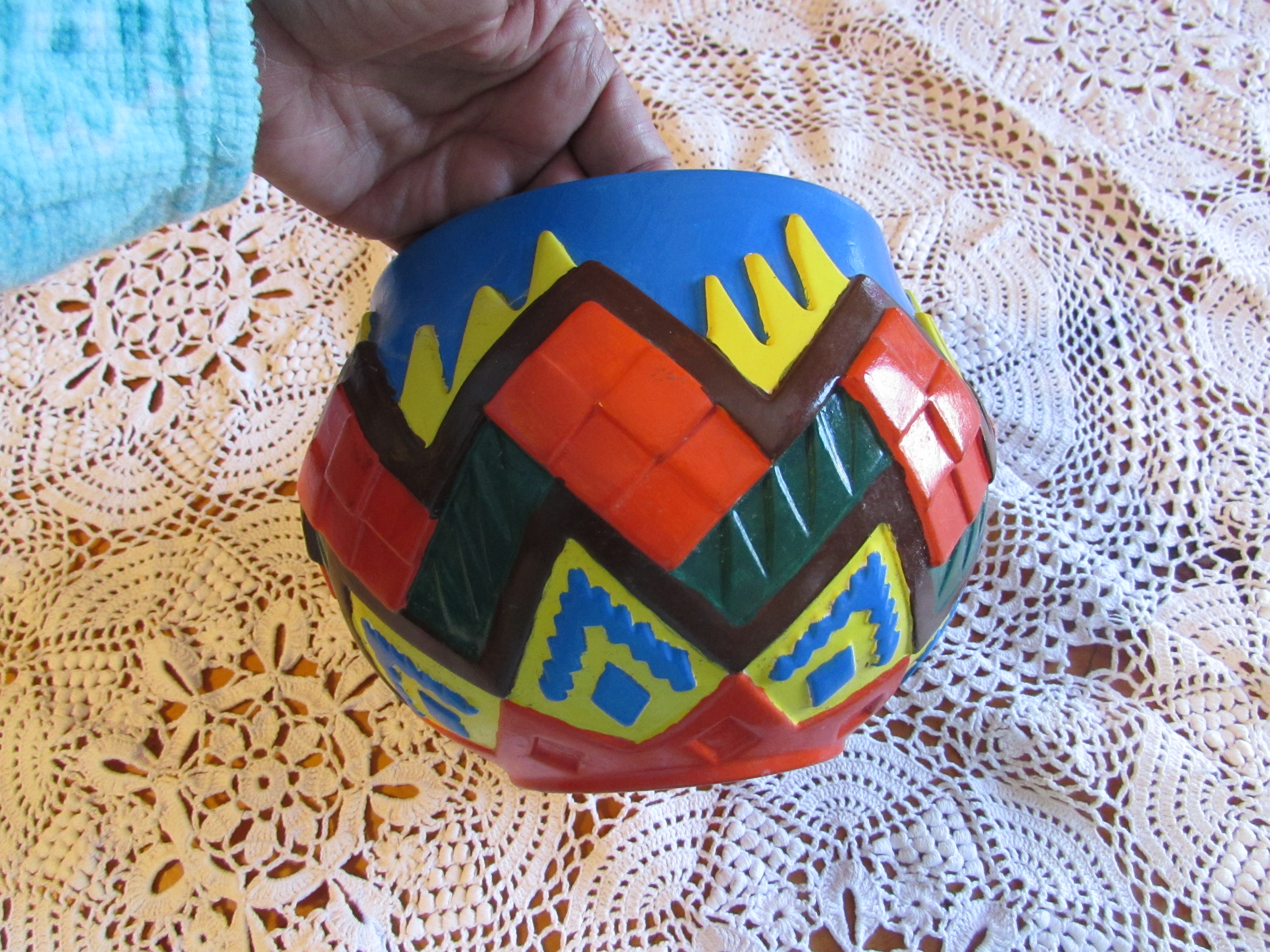 Indian Motif Planter Pot  Atlantic Mold